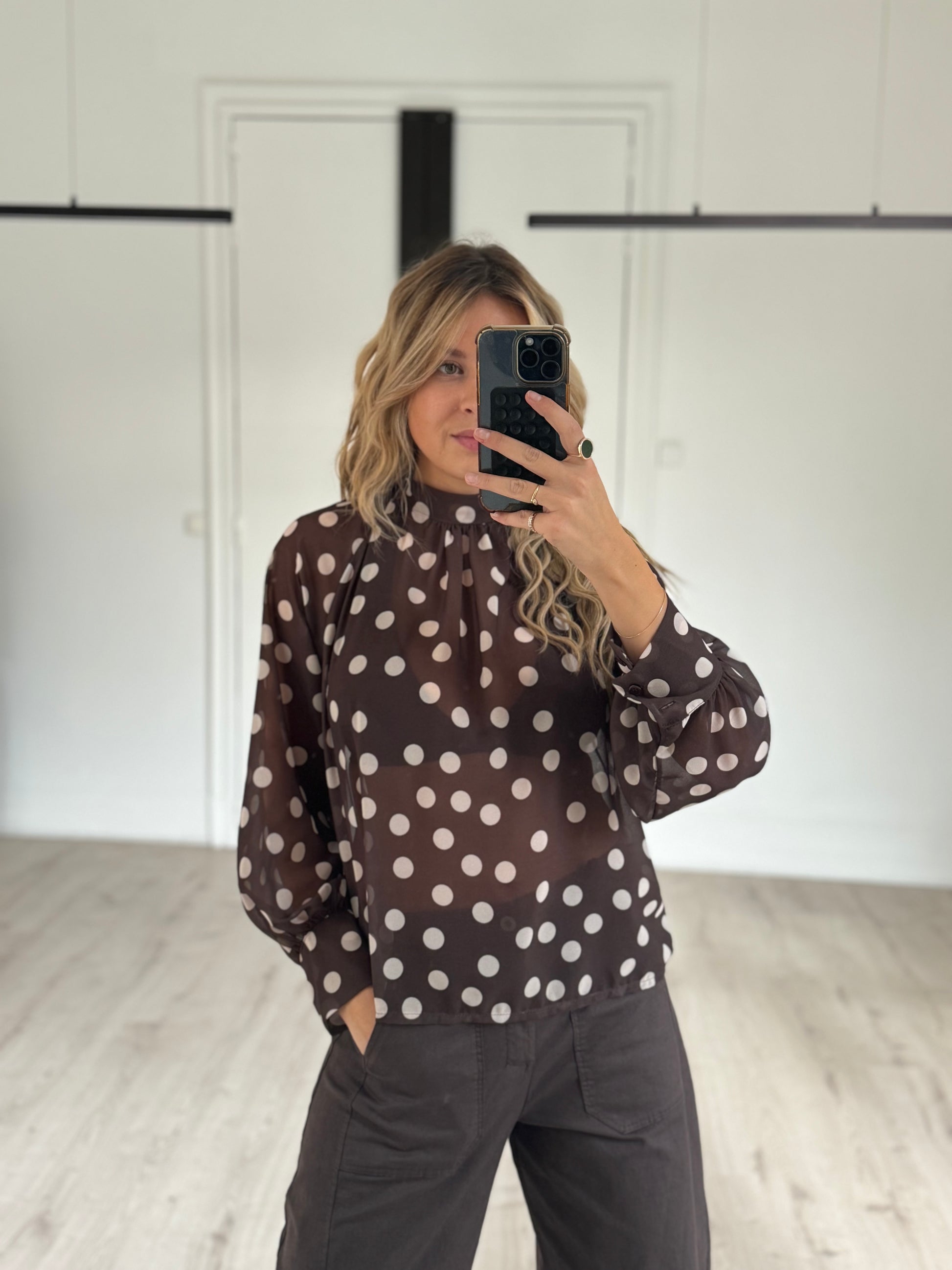 blouse à pois choco