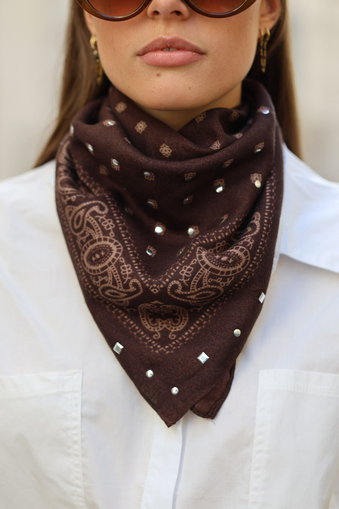 Foulard bandana à clou