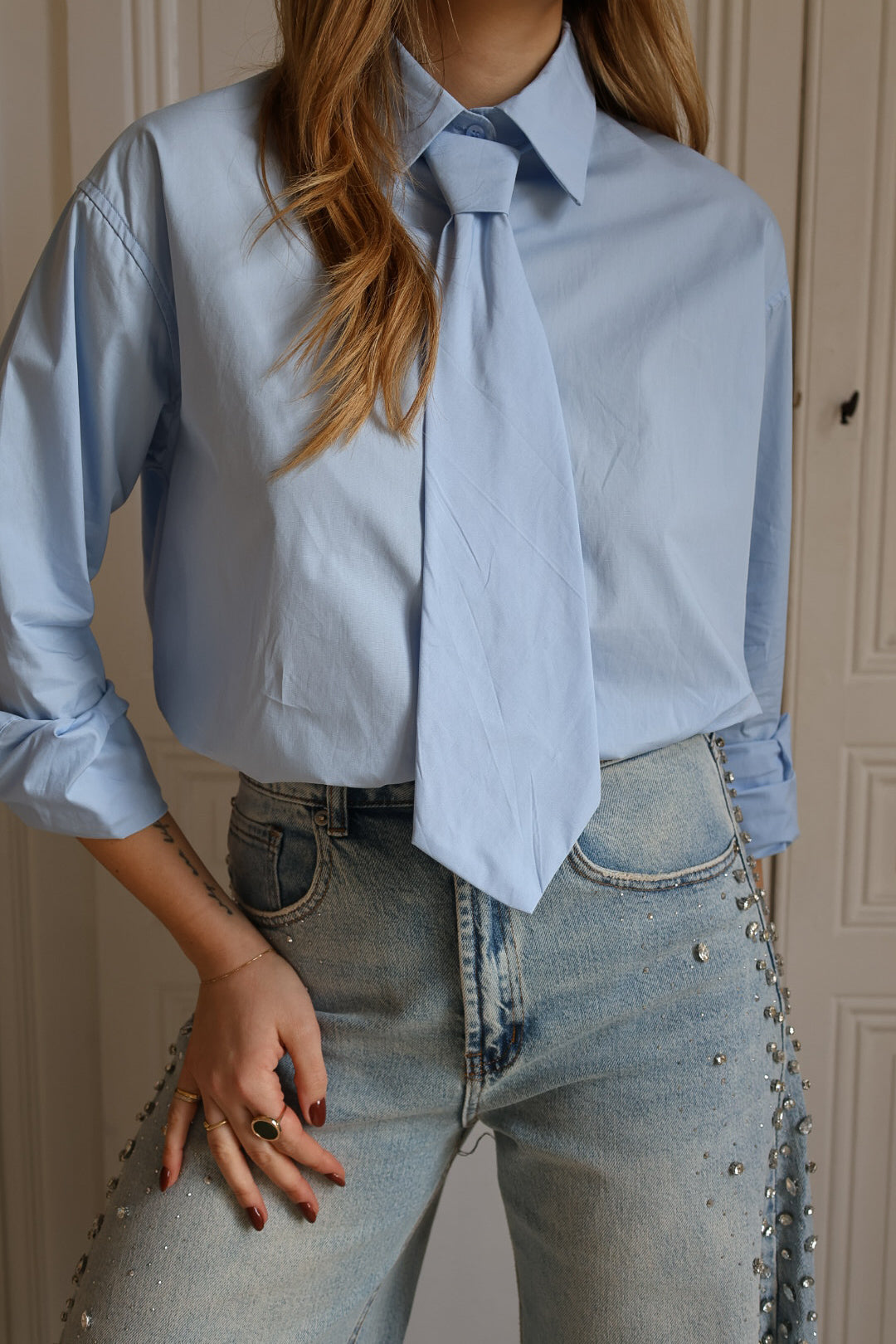 chemise cravate