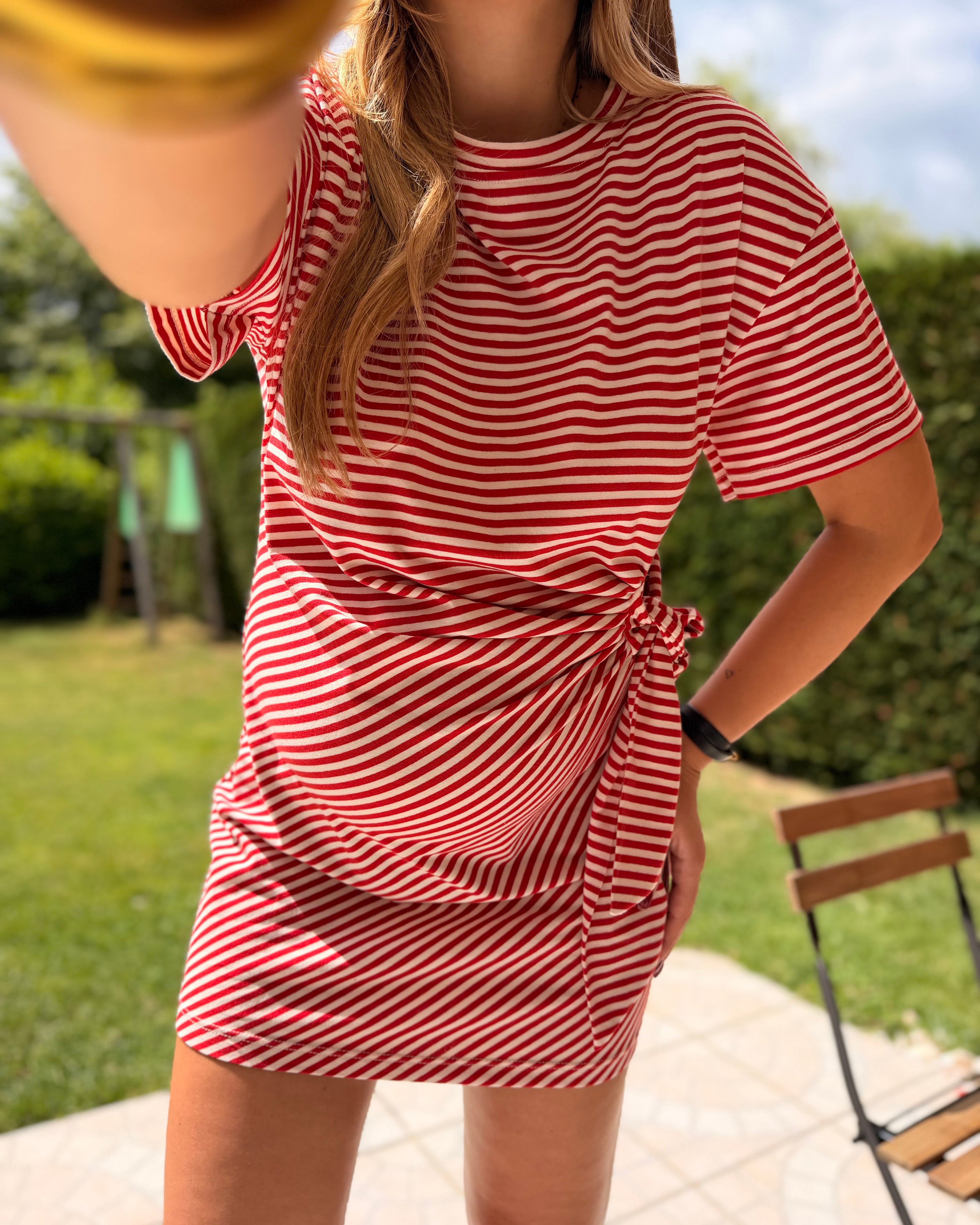 robe rayée rouge