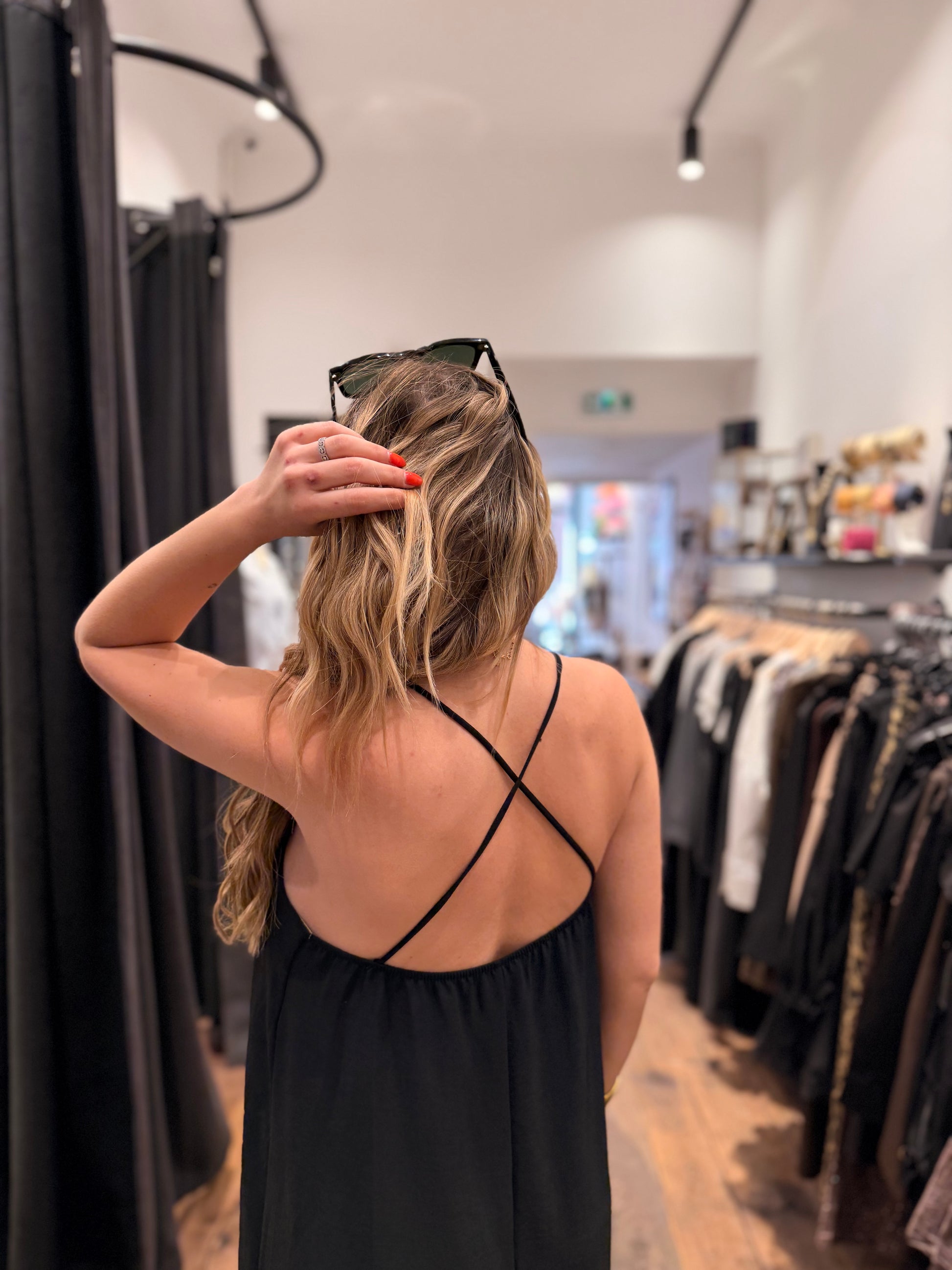 Robe dos croisé uni