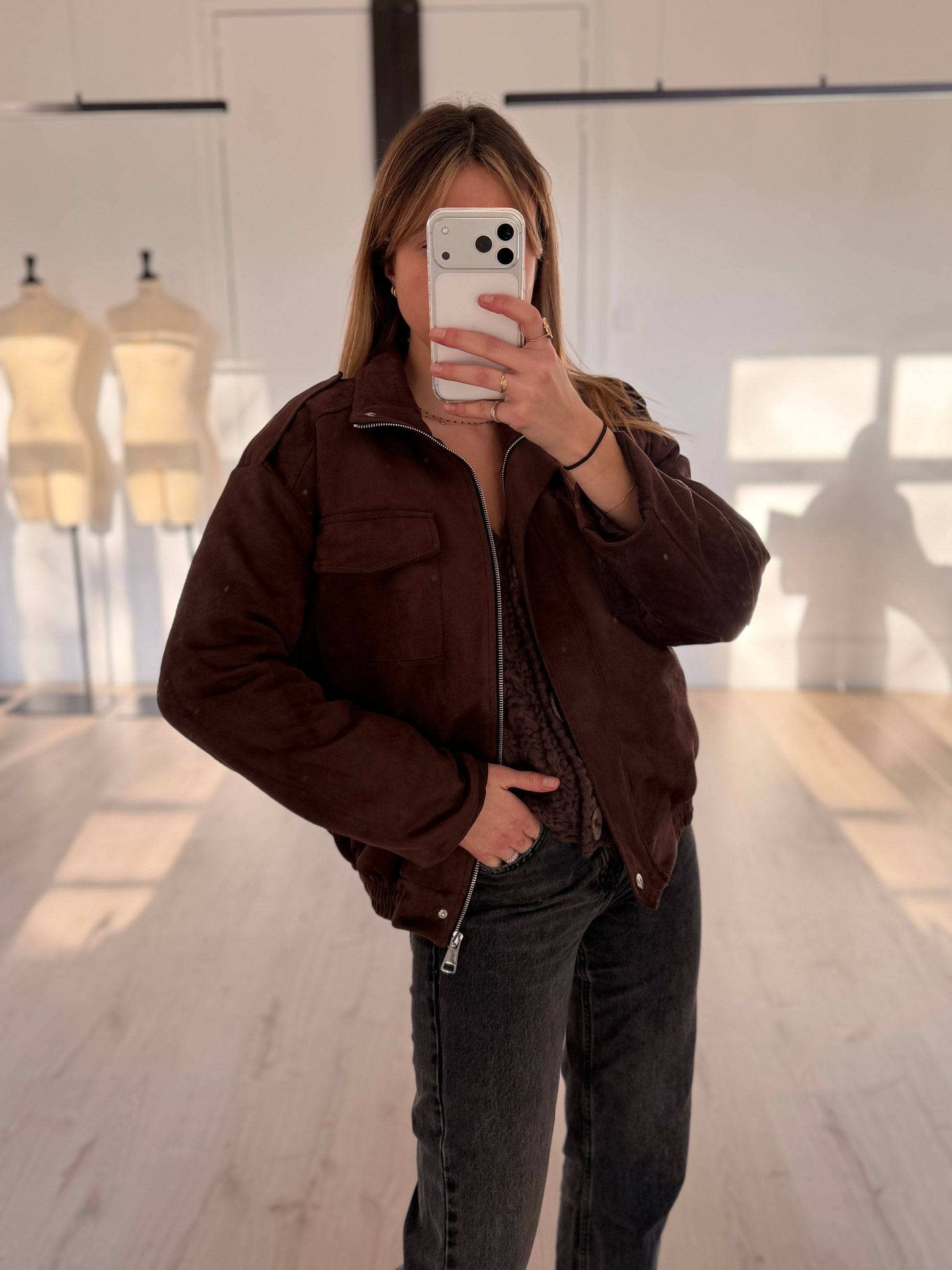 Veste en suédine