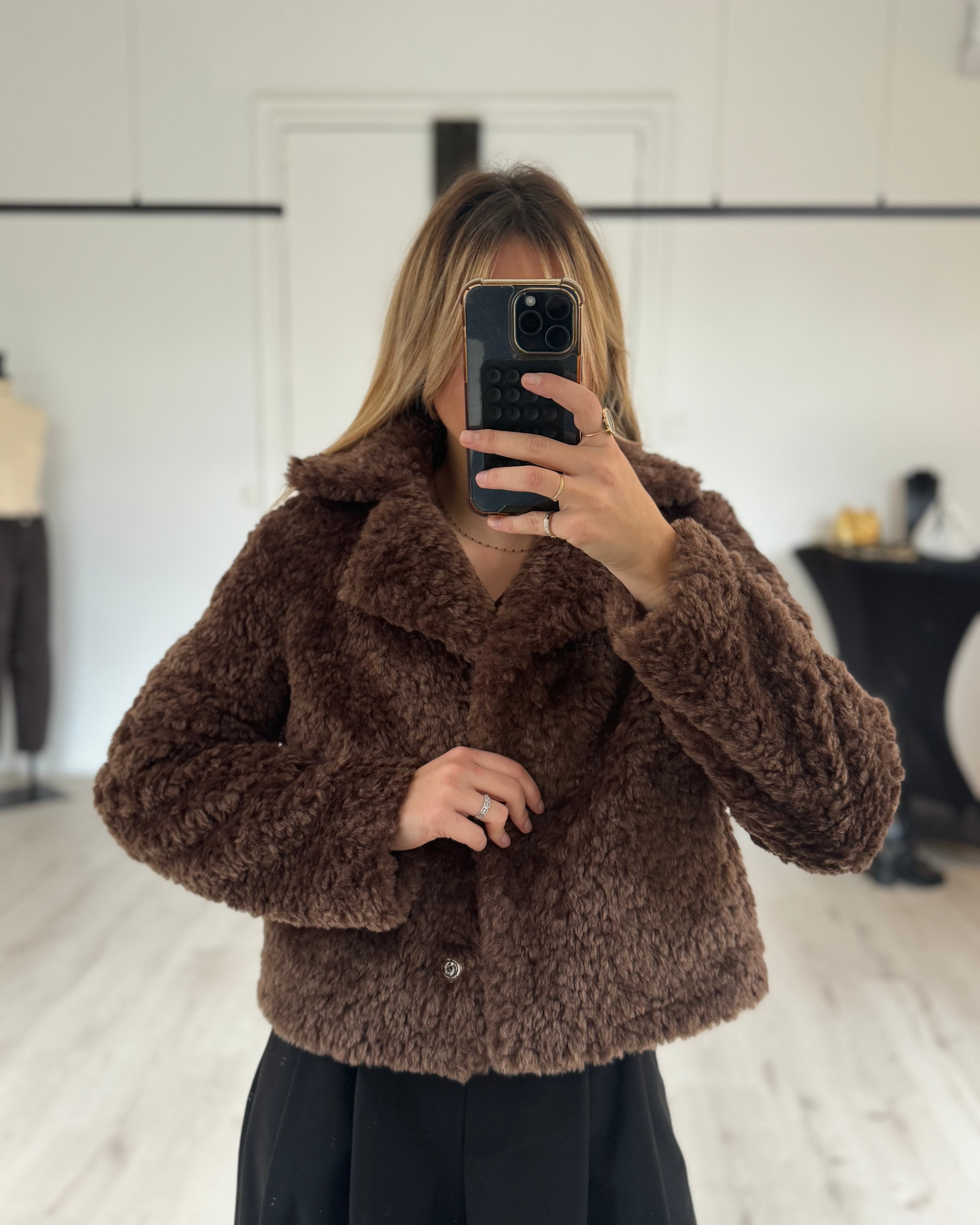 Veste mouton chocolat