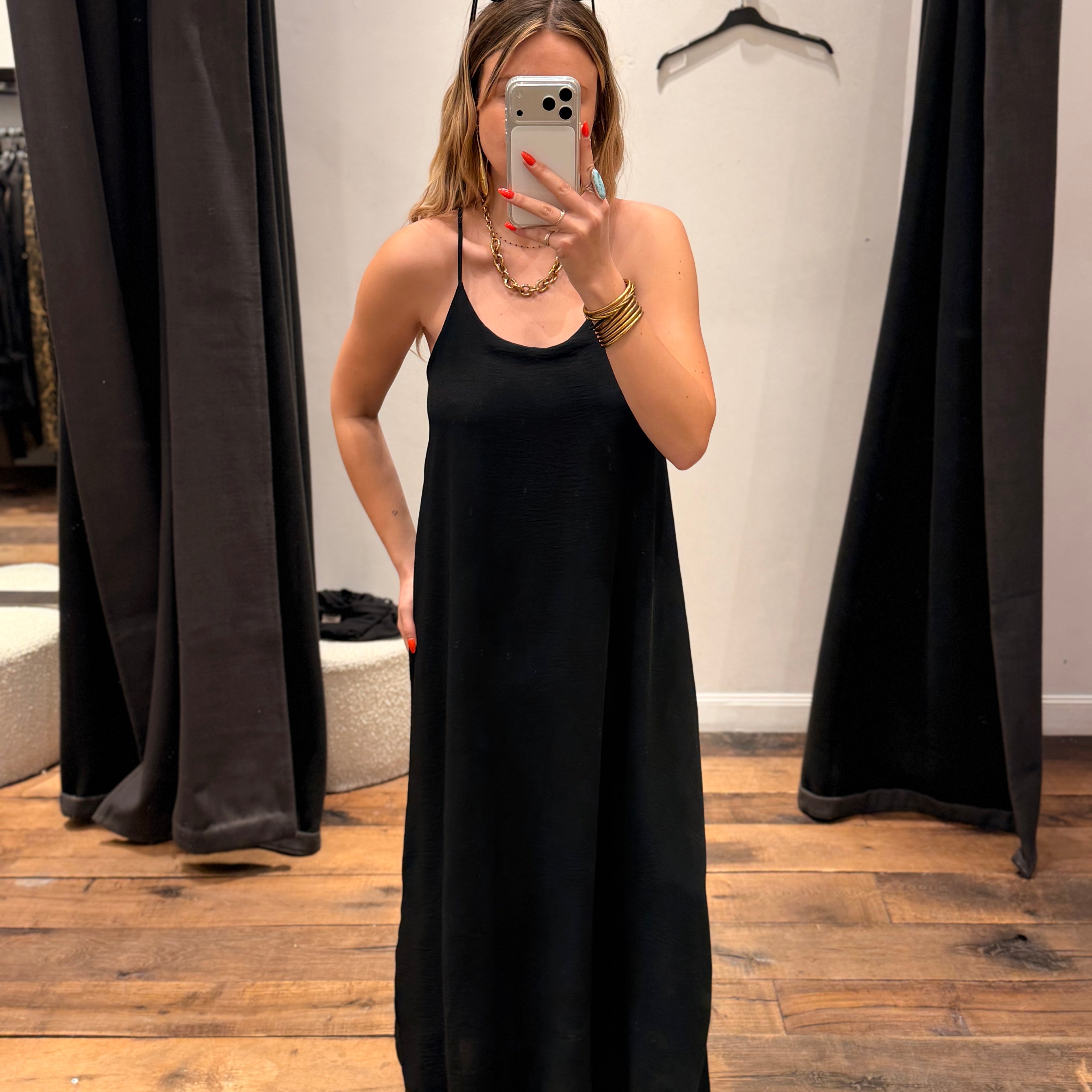Robe dos croisé uni