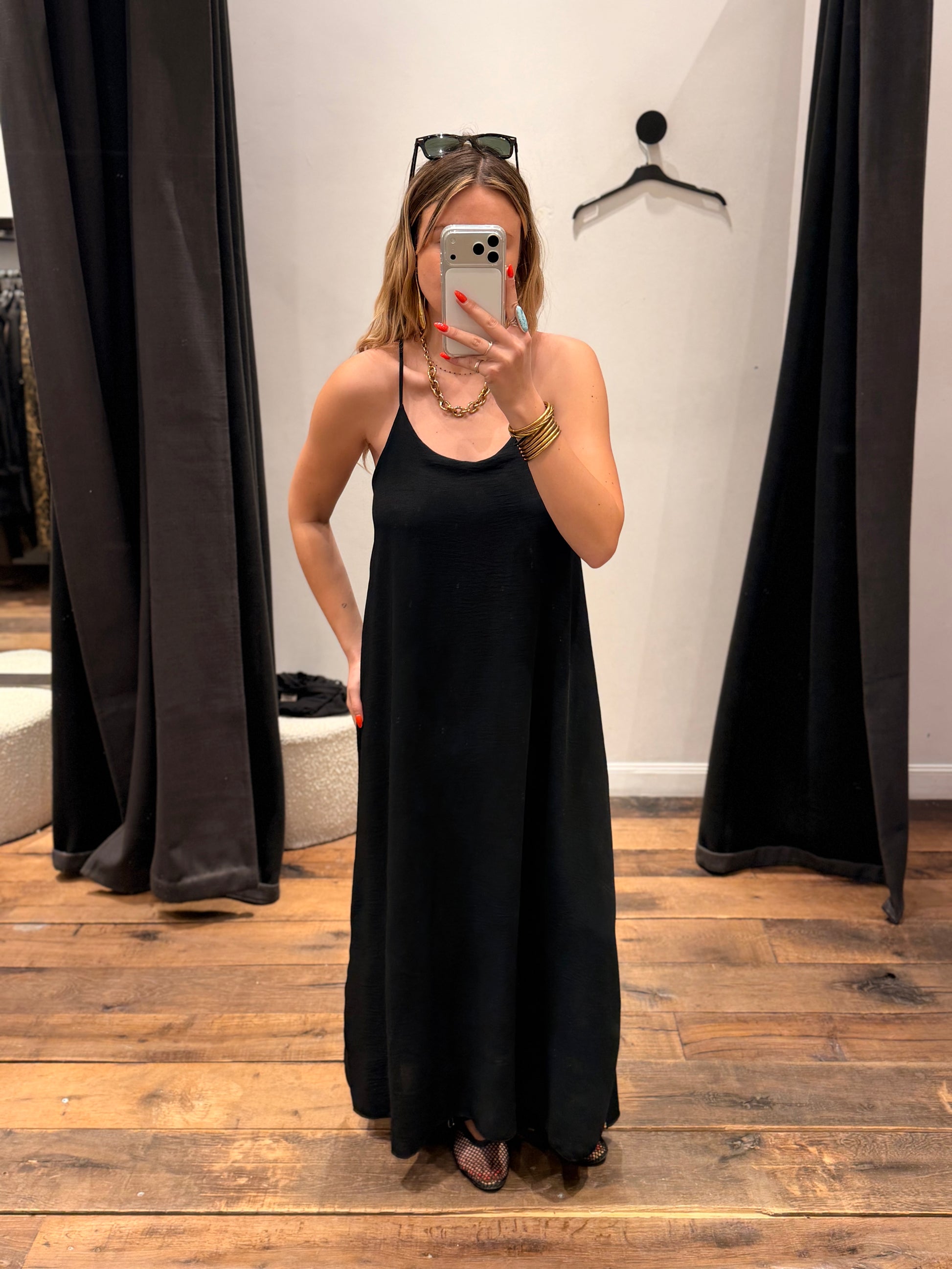 Robe dos croisé uni