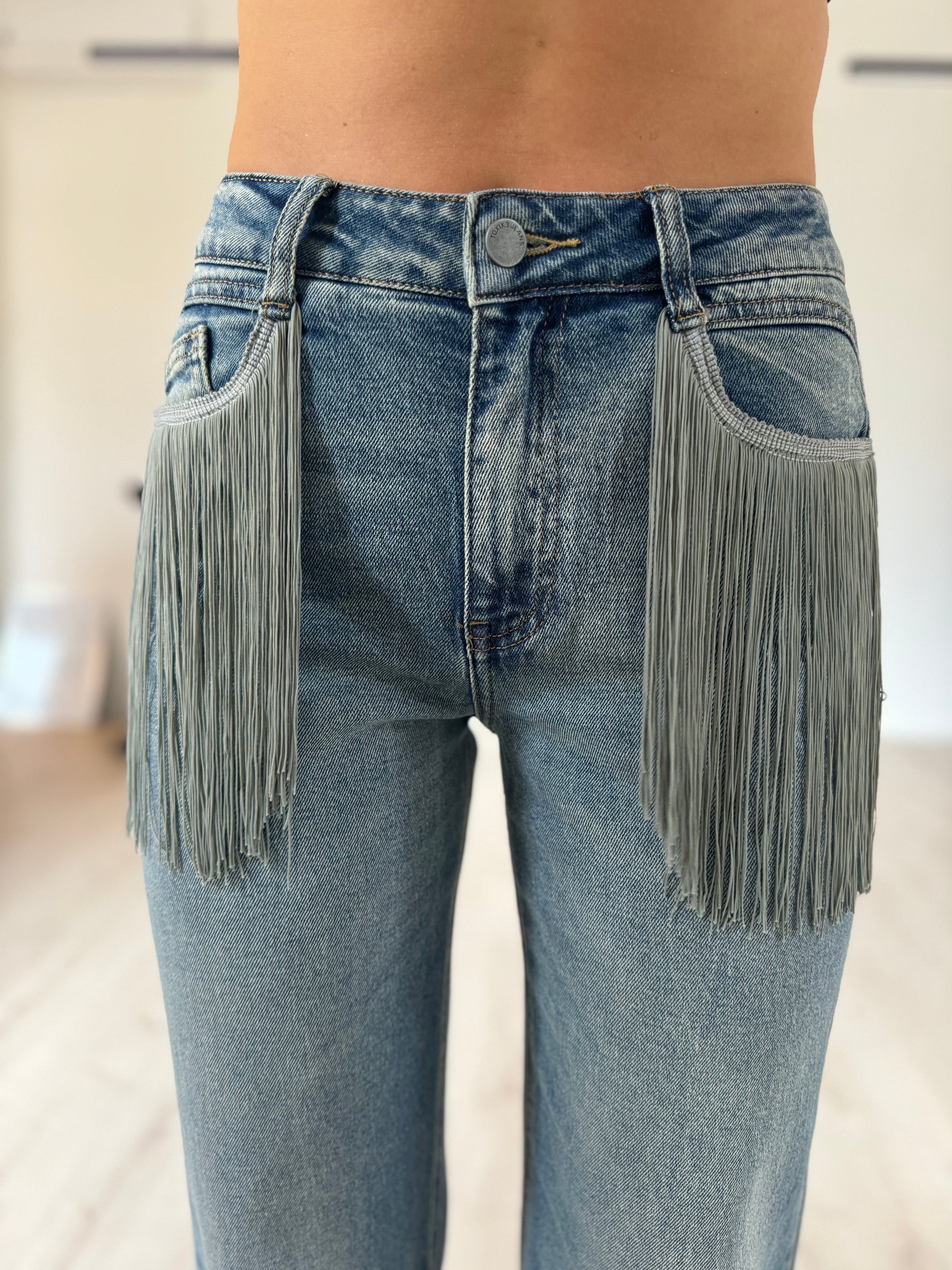 Jeans à franges