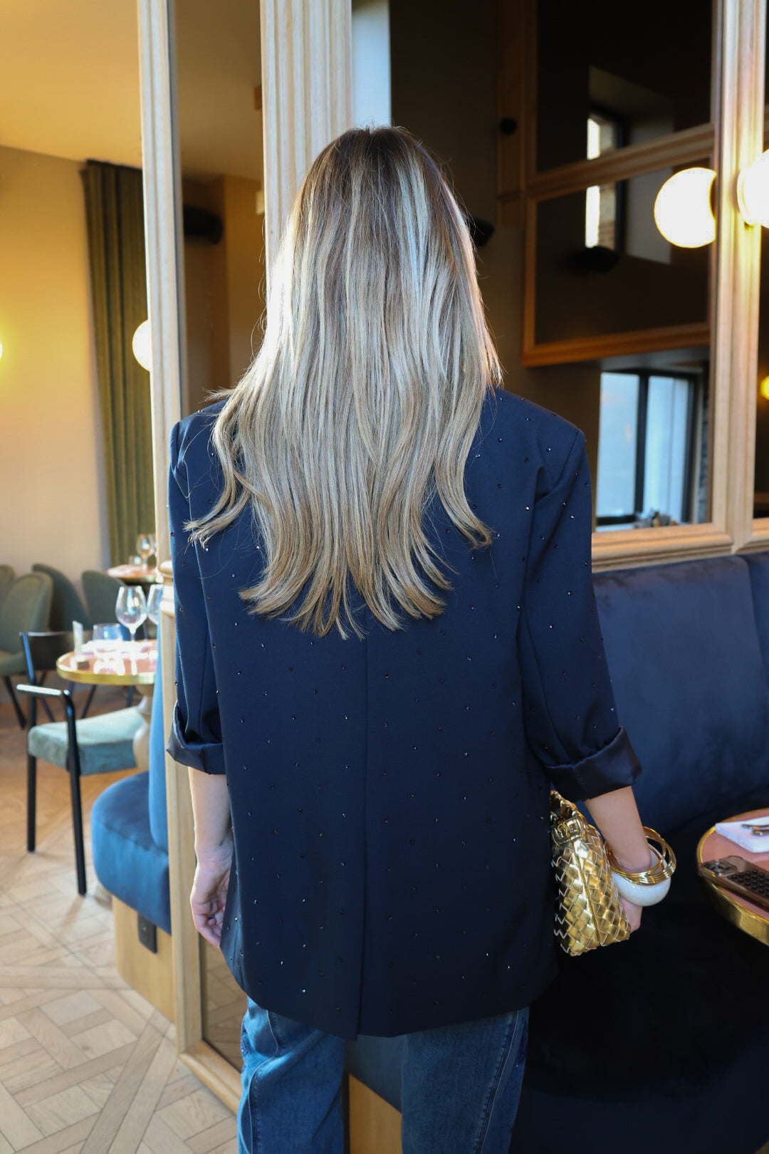 Veste de tailleur à strass