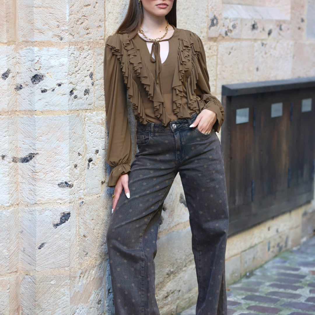 Jeans à pois "AURORE"