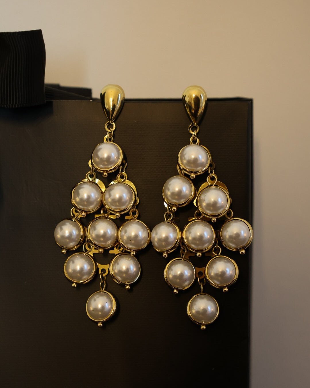 Boucles d'oreilles pendante nacrée