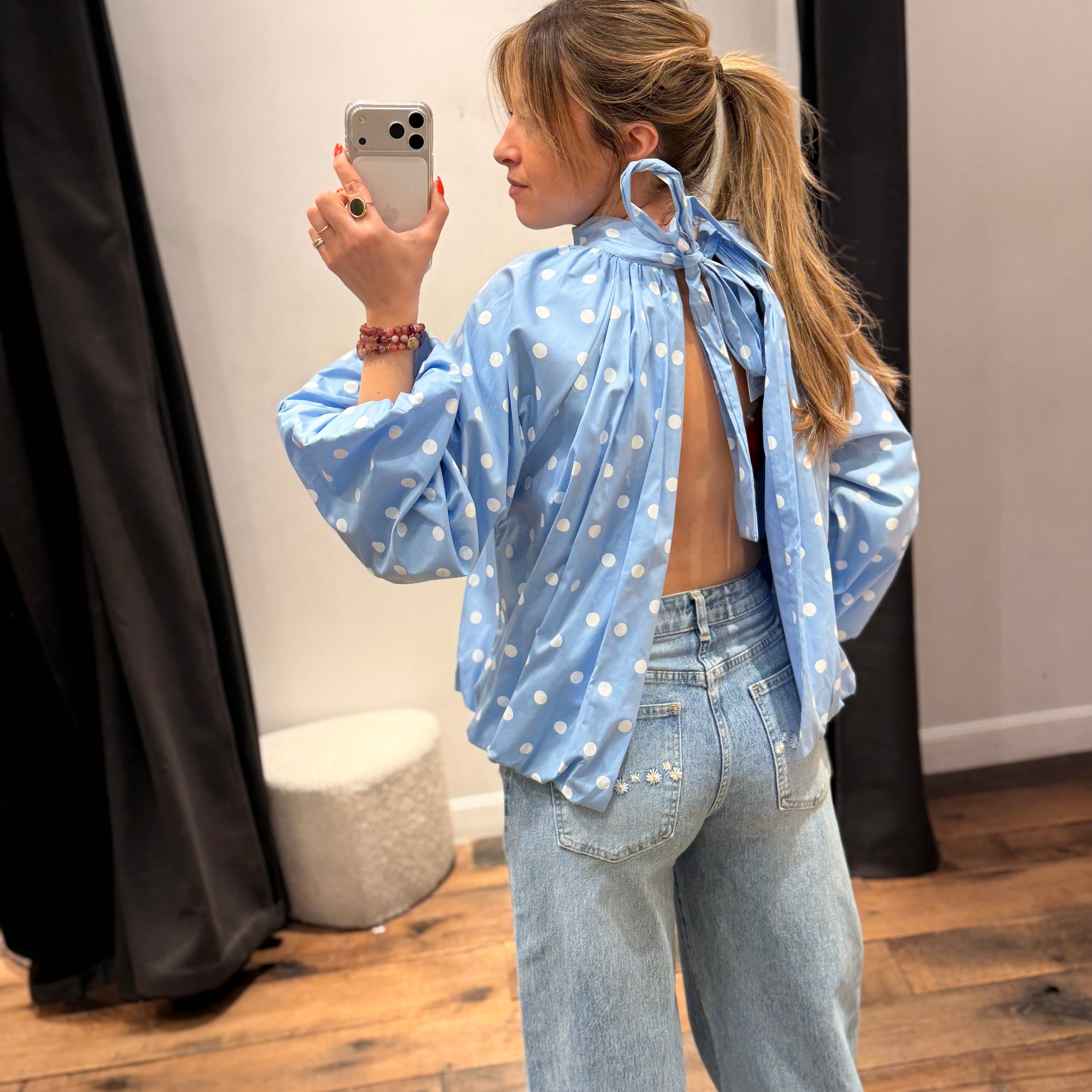 Blouse à pois « mimi »