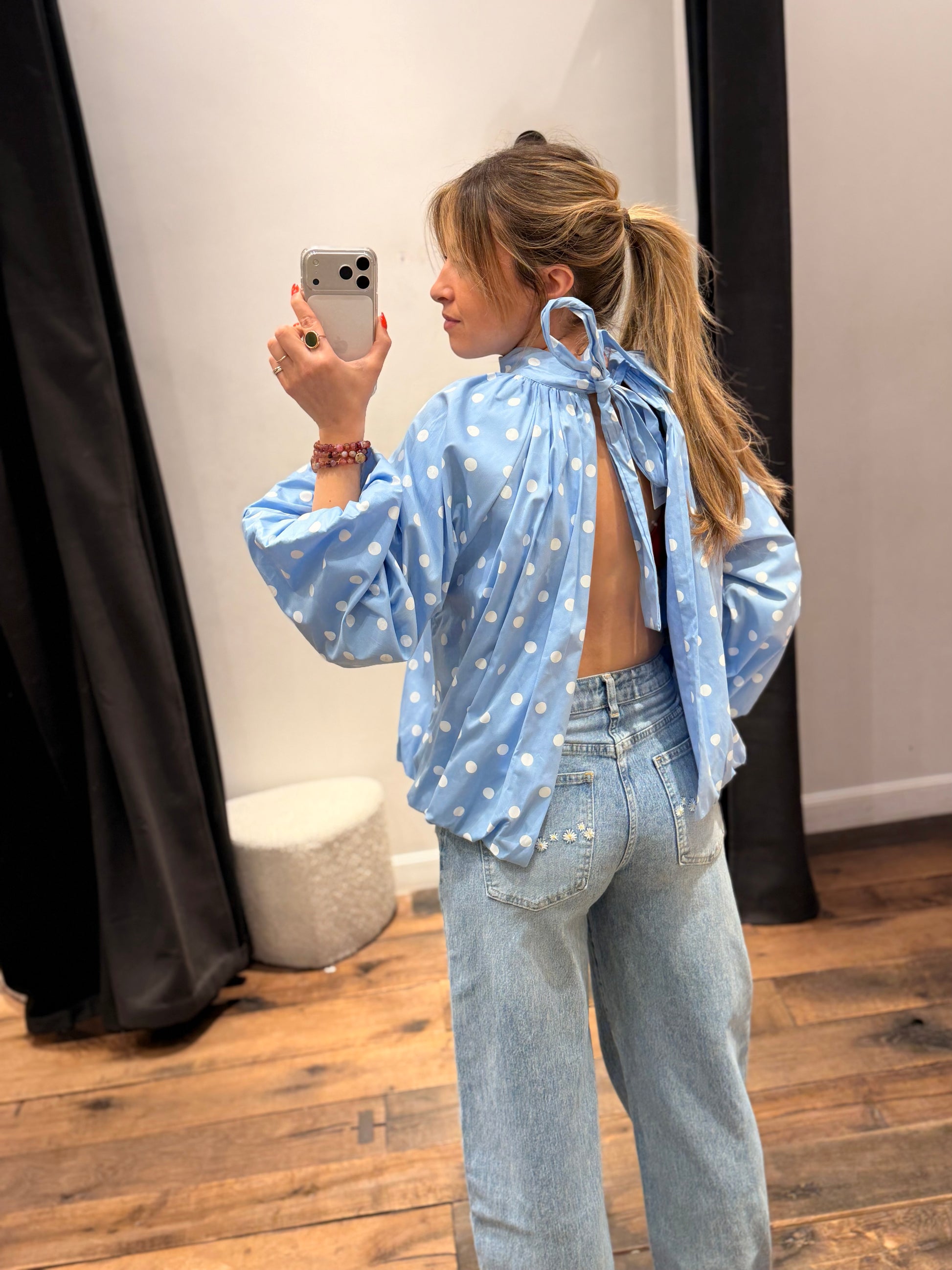 Blouse à pois « mimi »