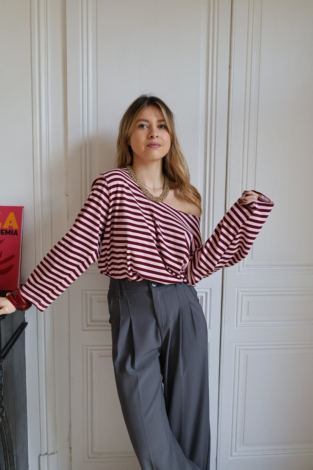 t-shirt rayé manches longues