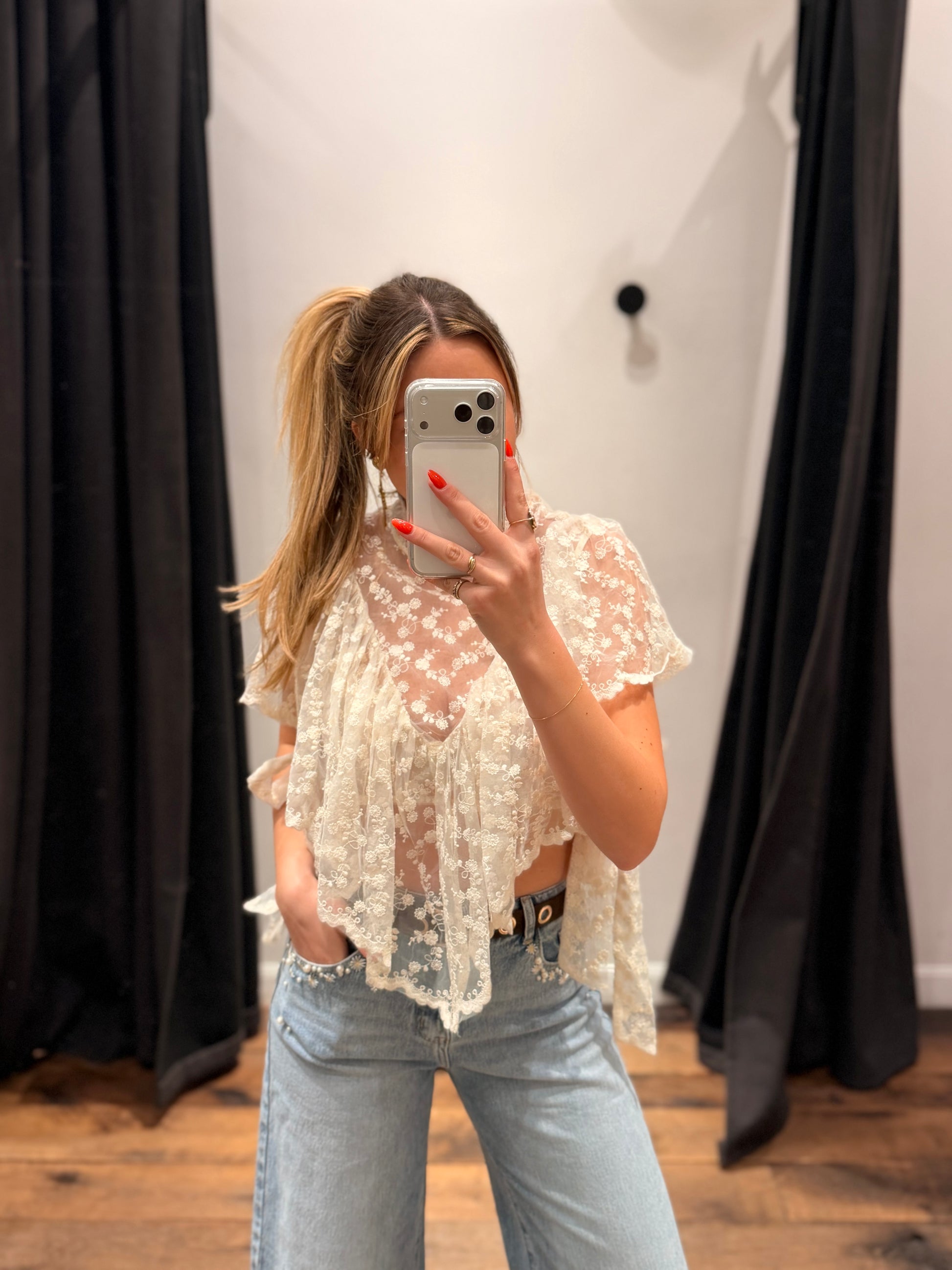 Top dentelle « lovis »