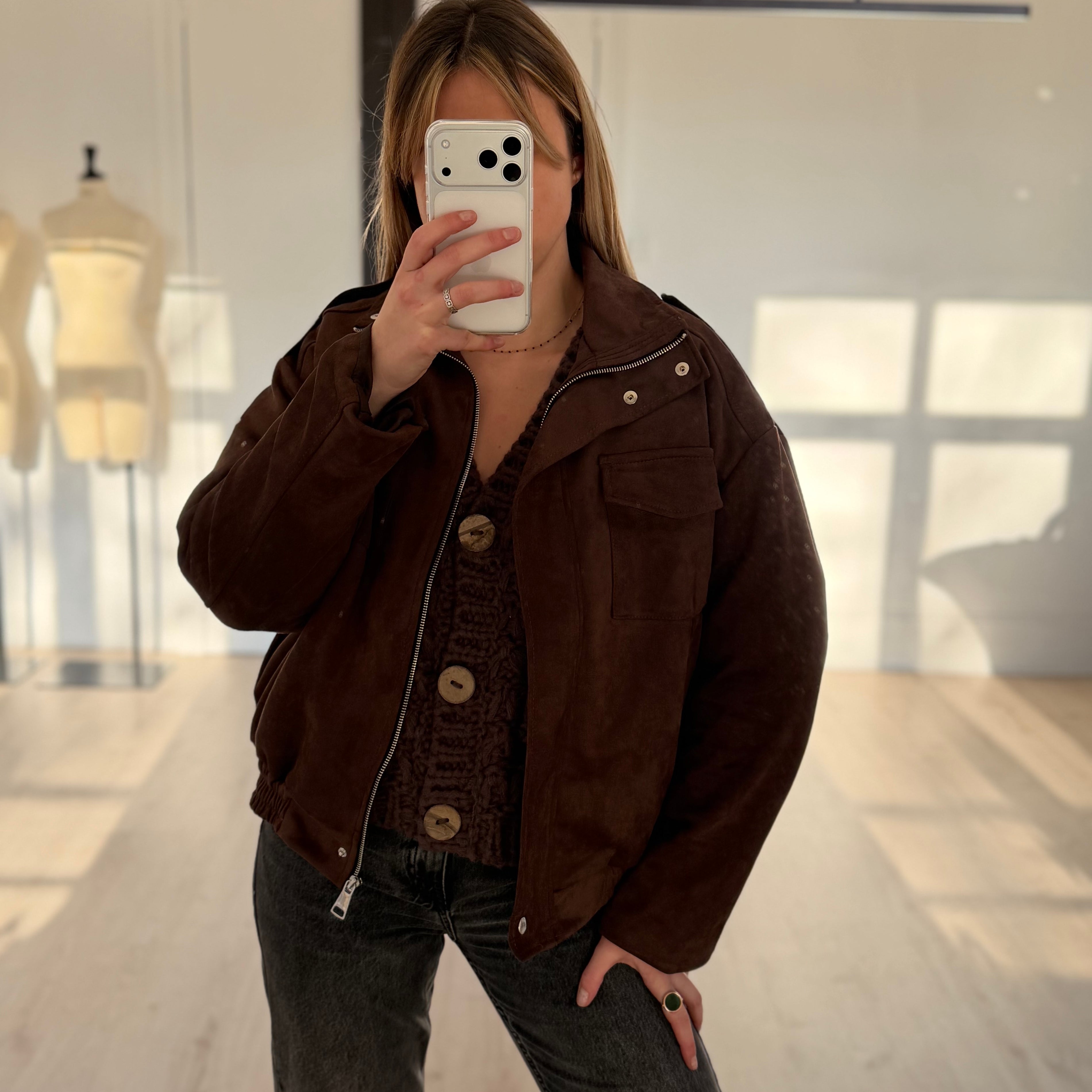Veste en suédine