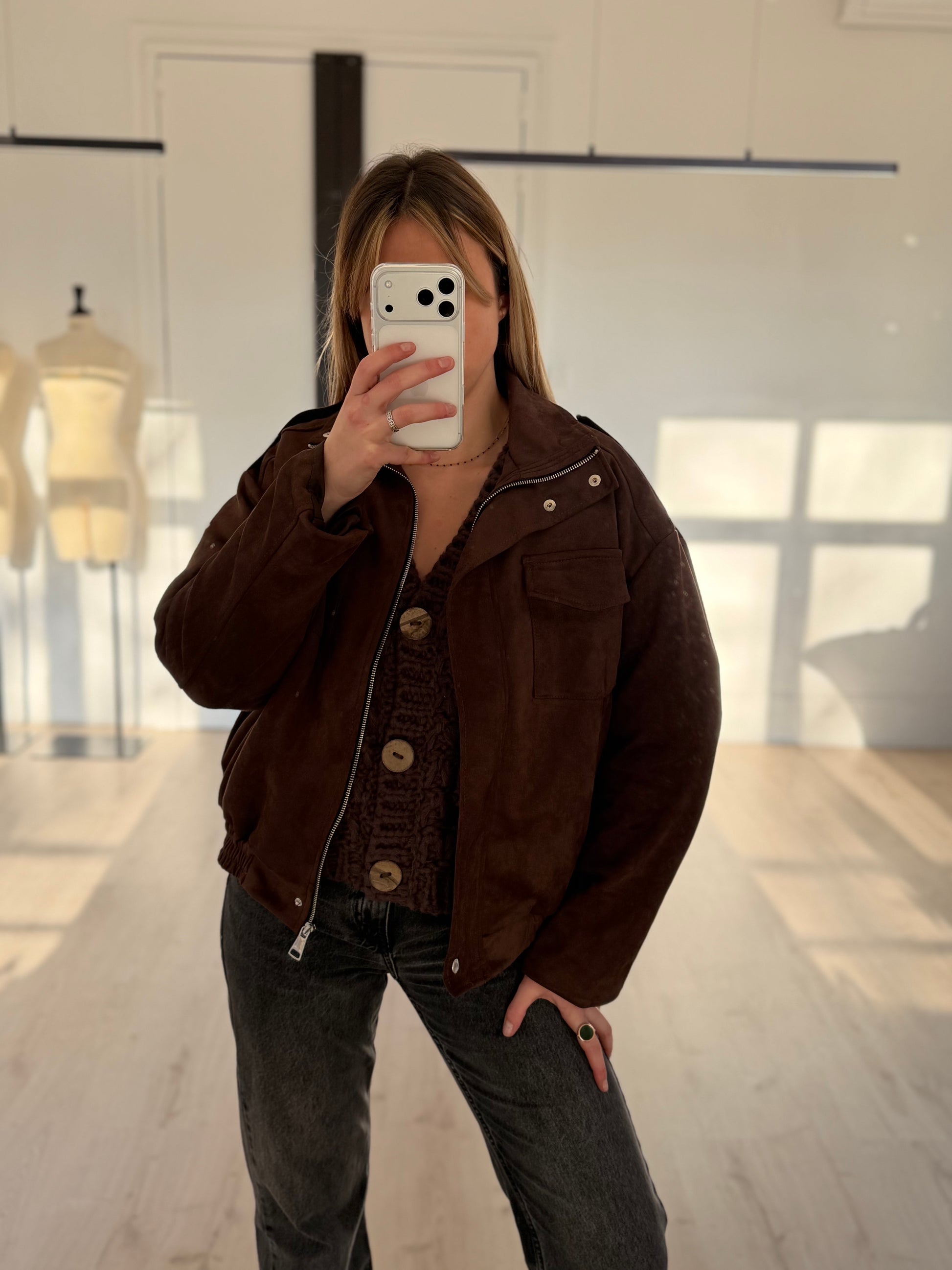 Veste en suédine
