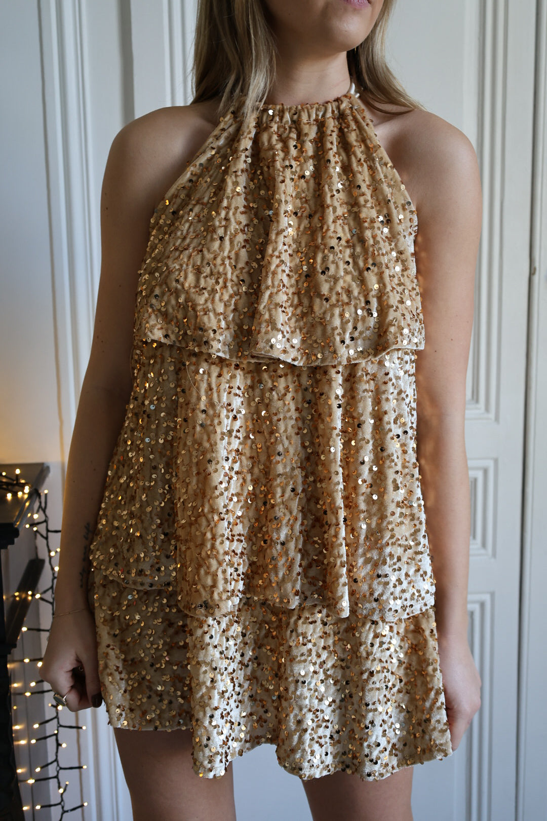 Robe en velours à sequin
