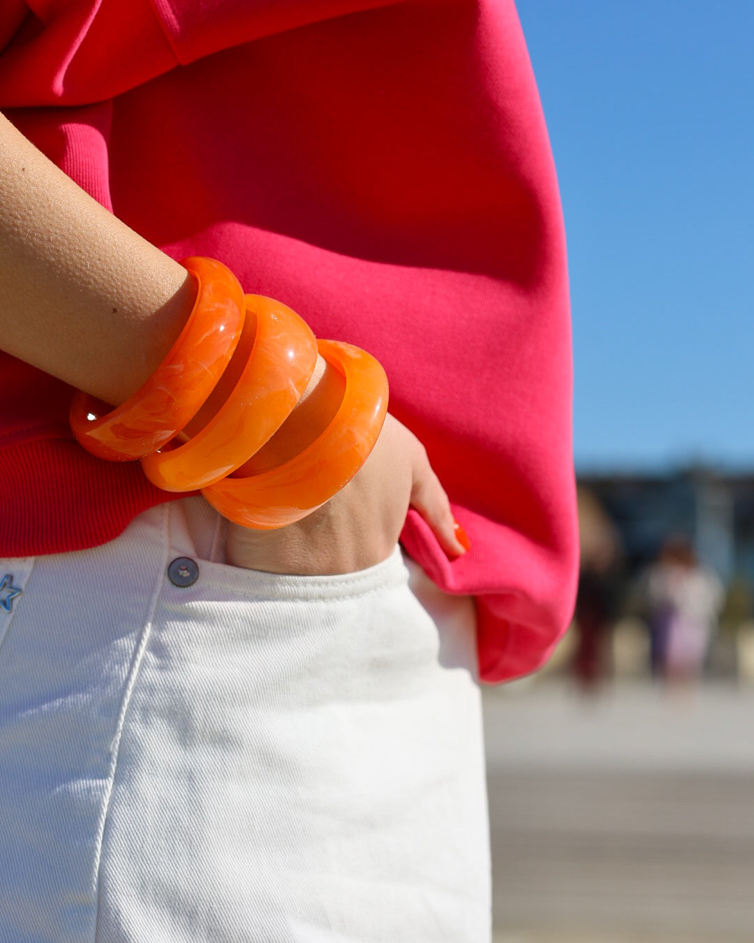lot de 3 bracelets orange