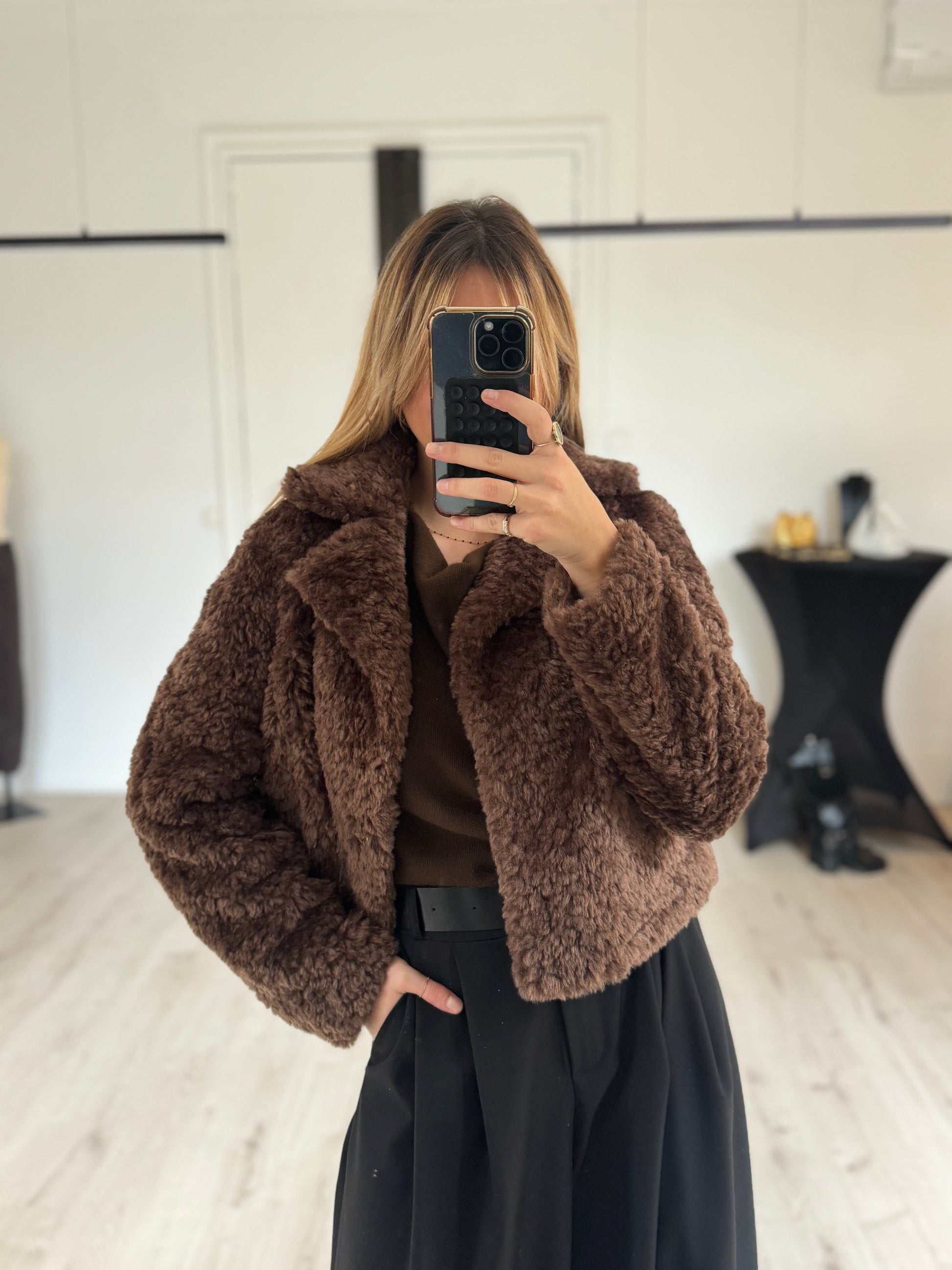 Veste mouton chocolat