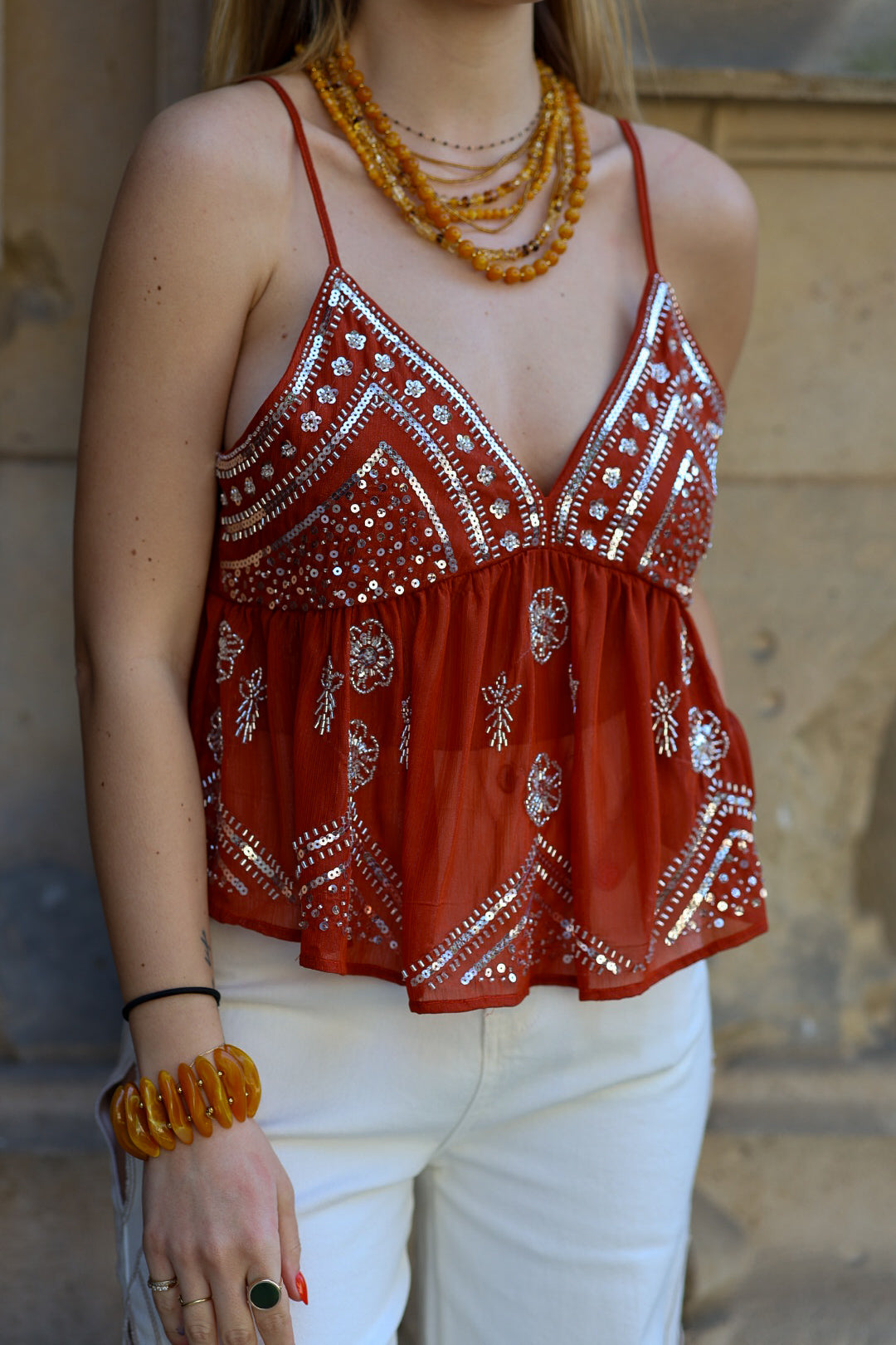 collier multirang en perles
