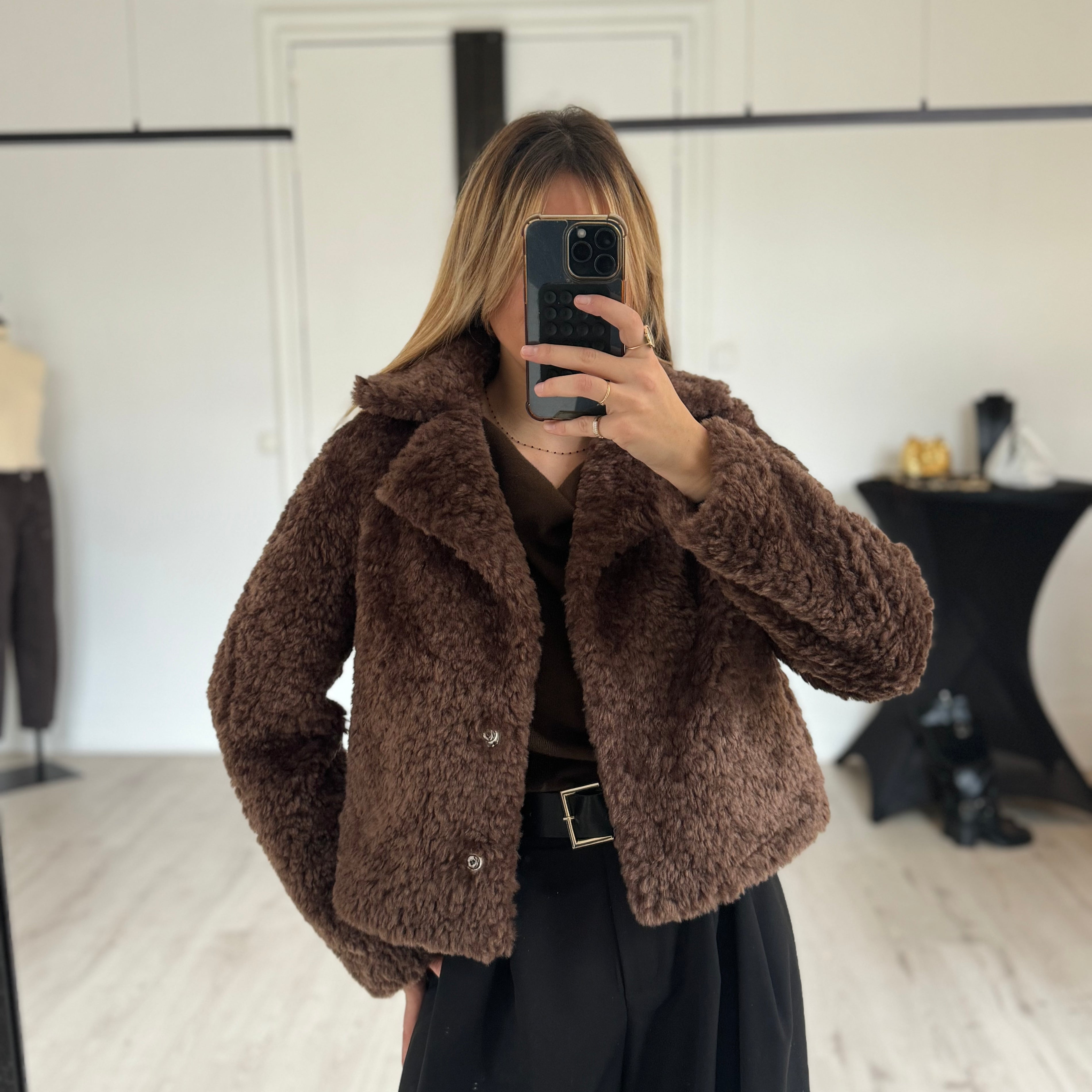 Veste mouton chocolat