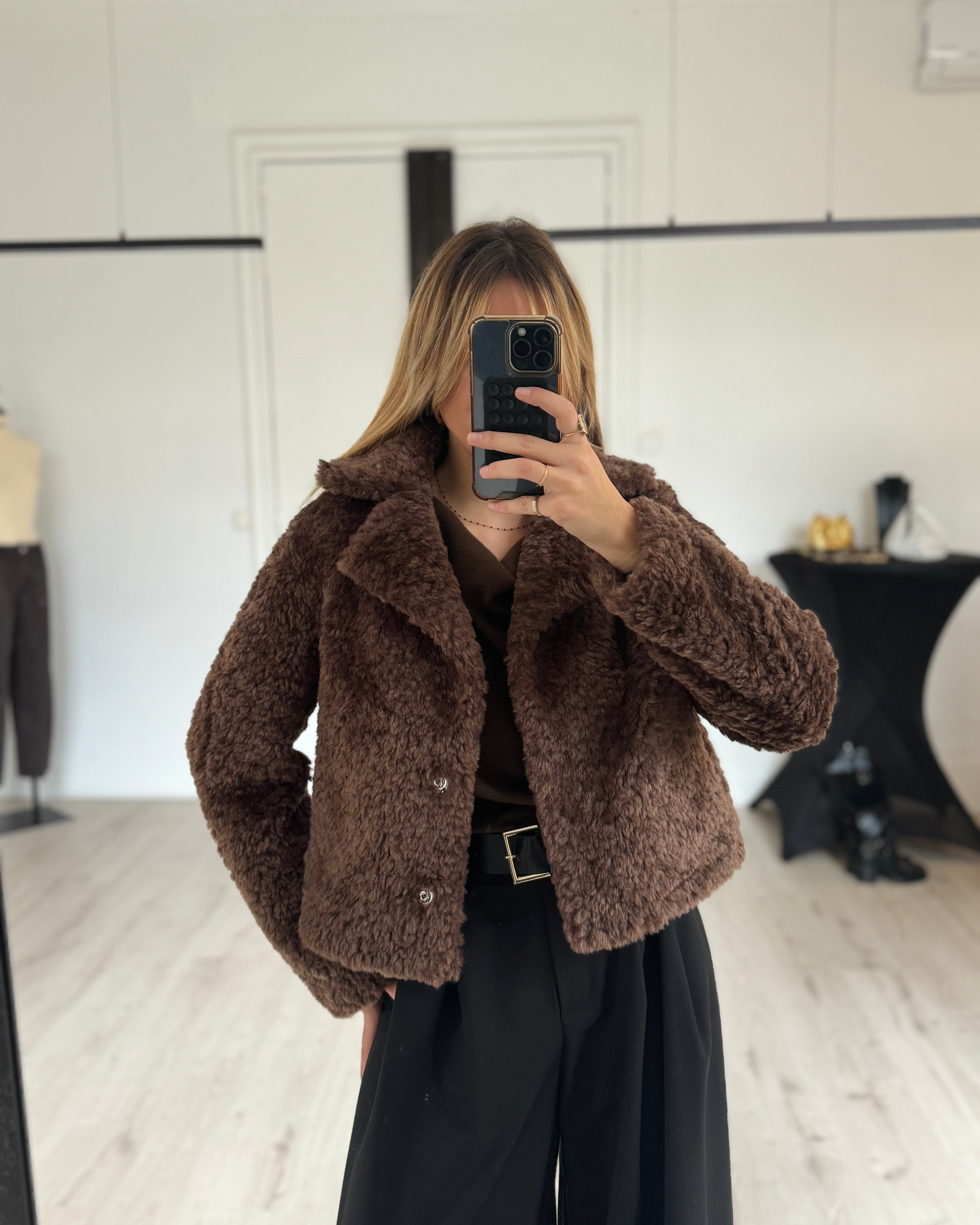 Veste mouton chocolat