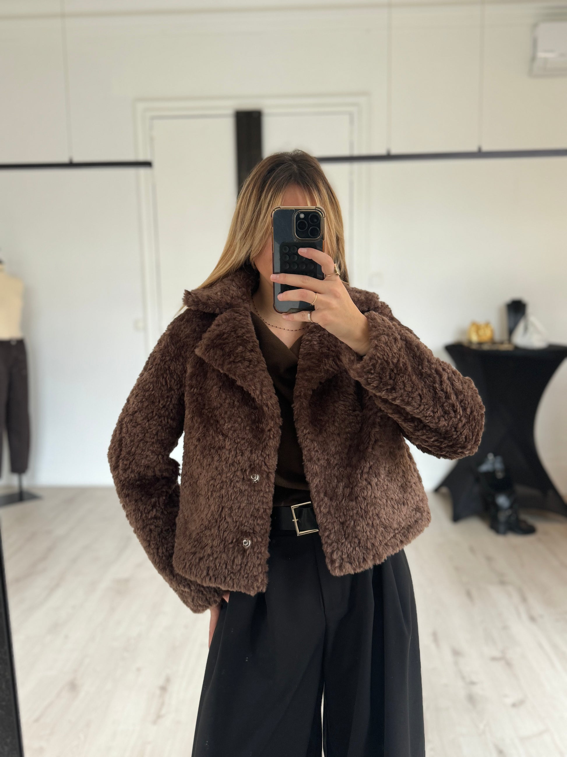 Veste mouton chocolat