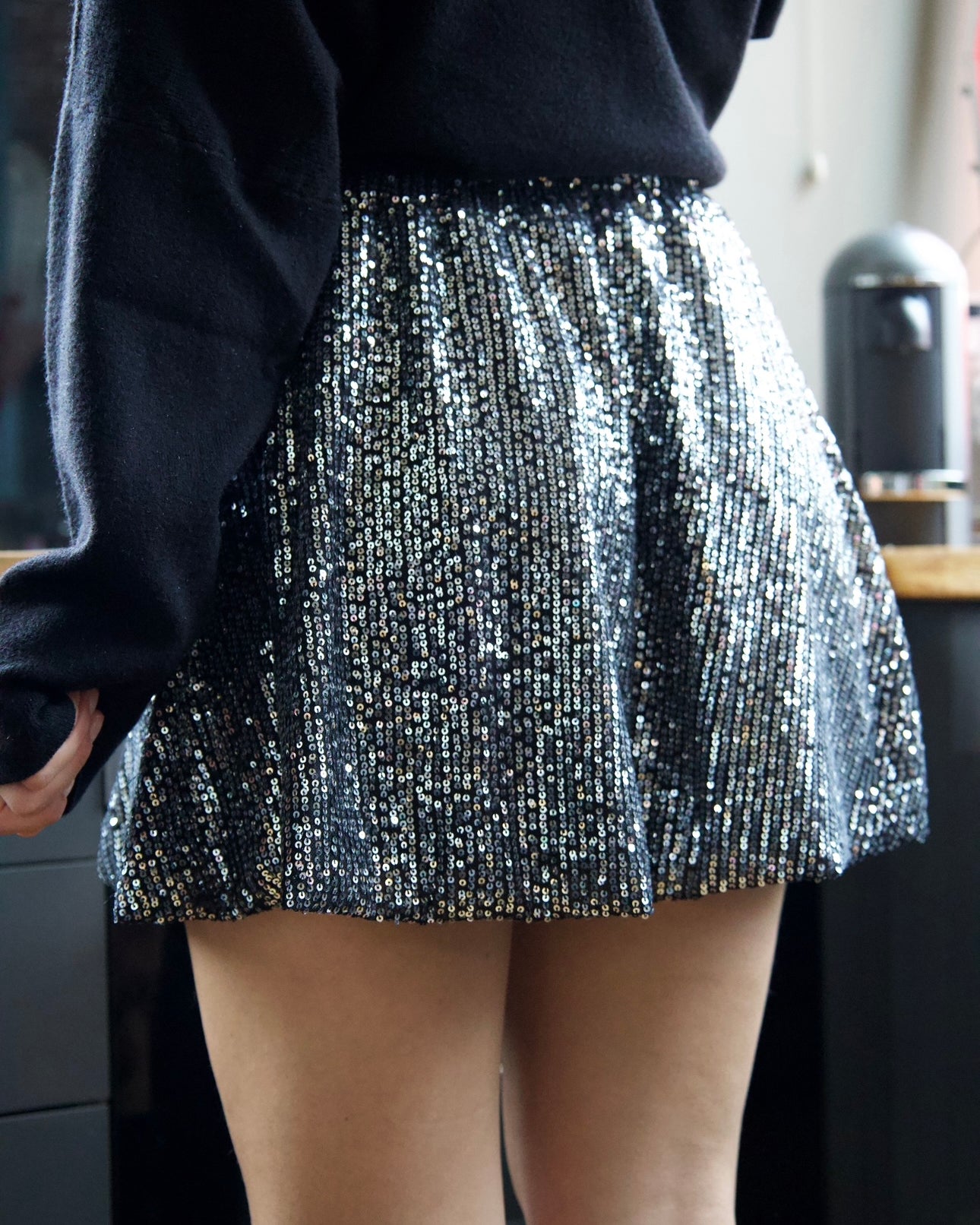 Jupe patineuse à sequin