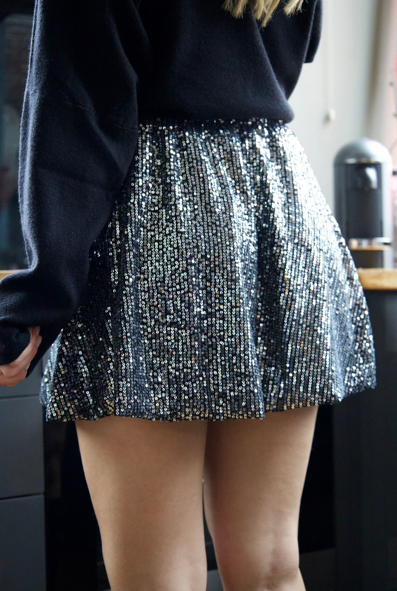 Jupe patineuse à sequin