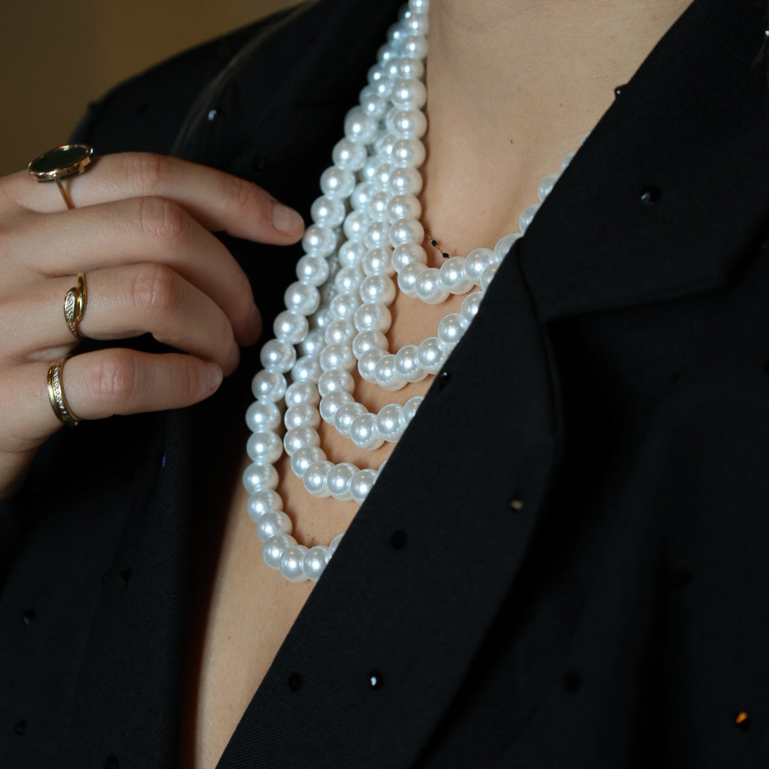 Collier de perles 5 rangs