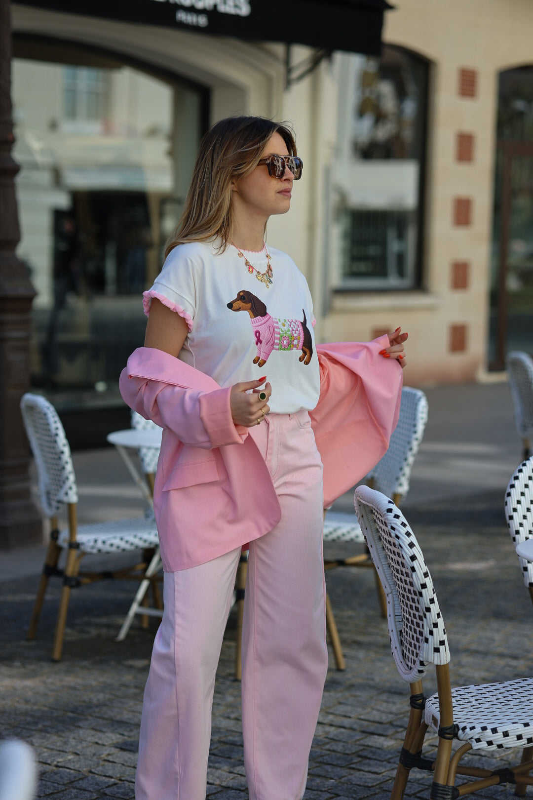 jeans rose pâle