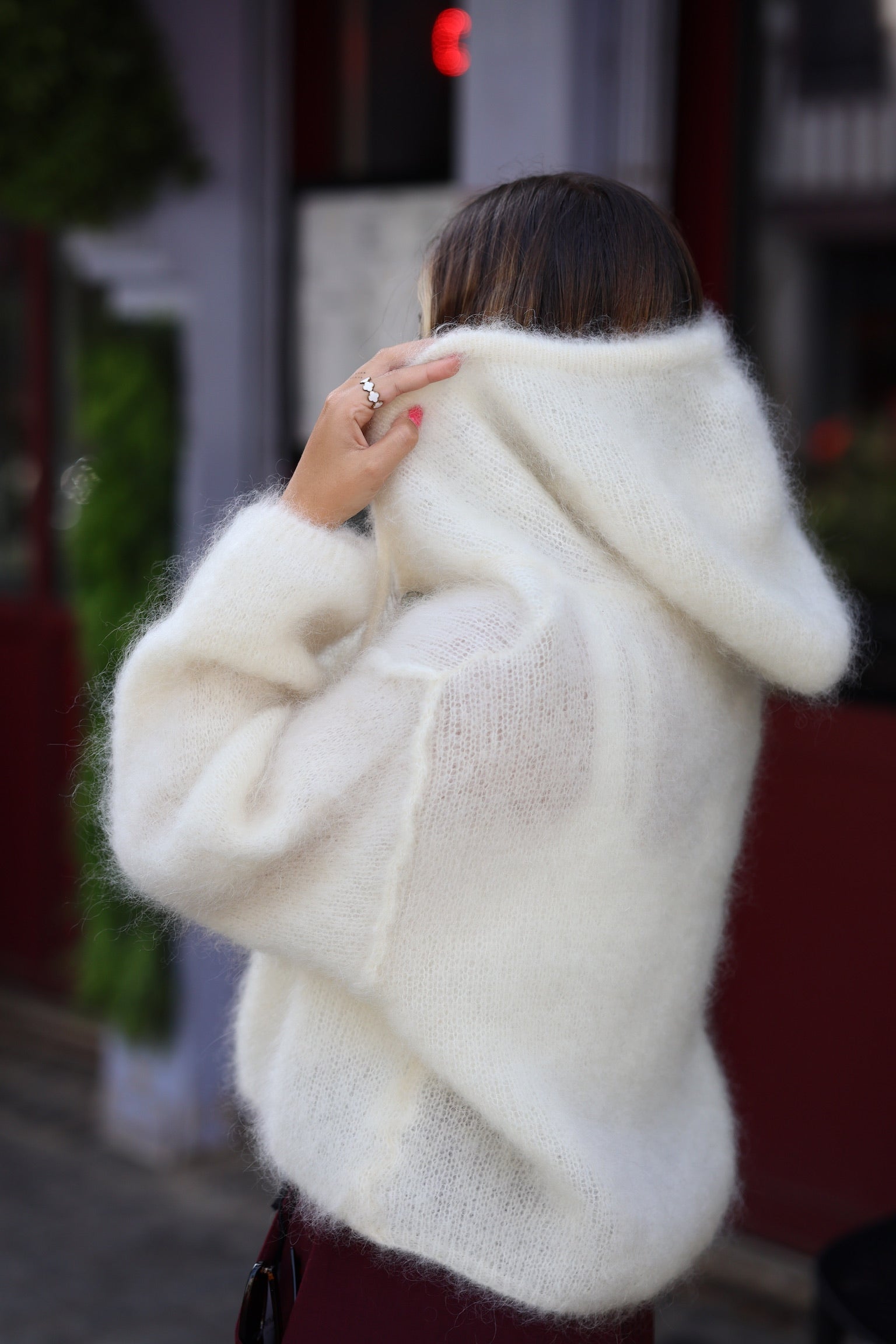 Gilet à capuches "MOHAIR"