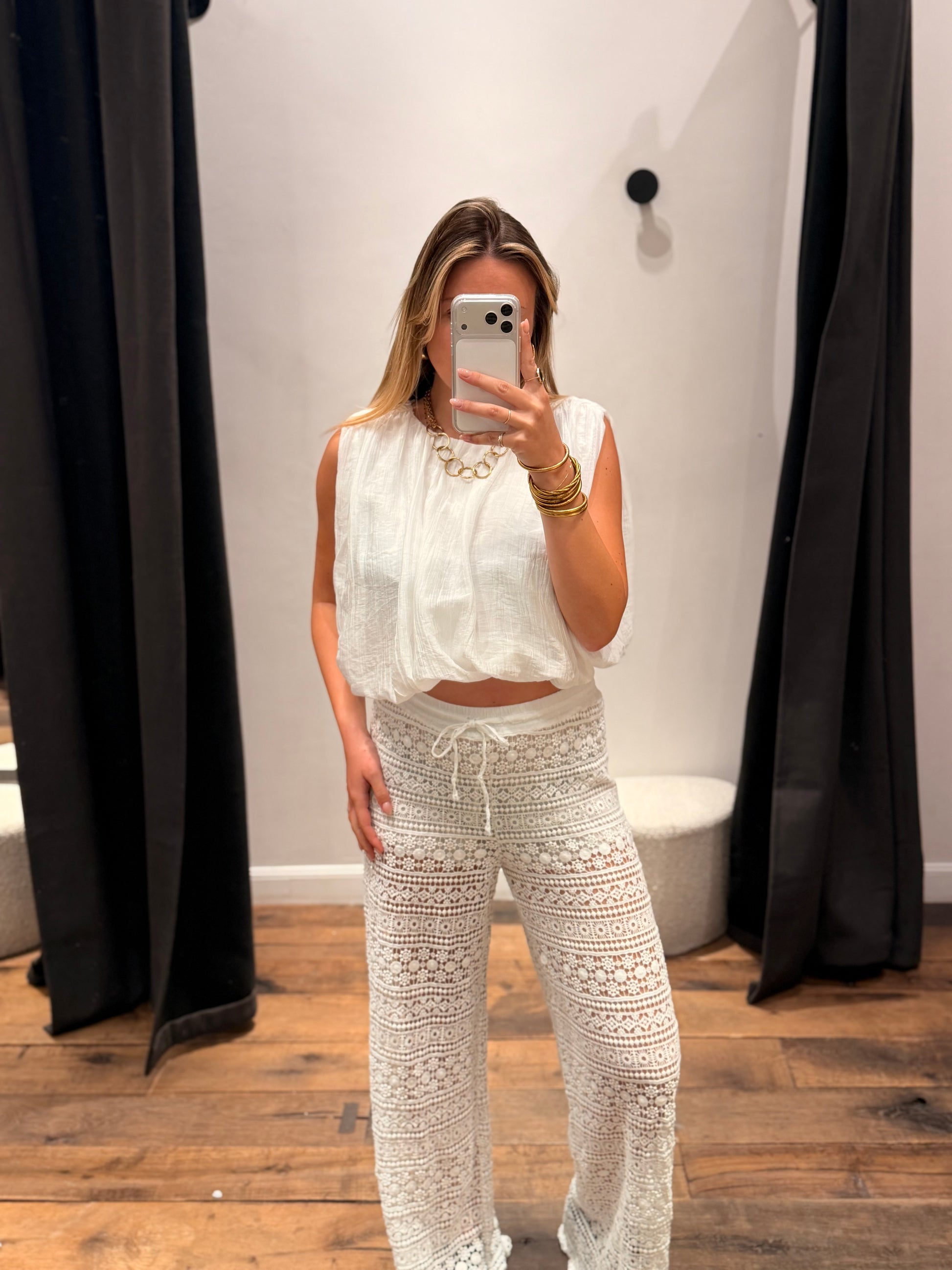Pantalon « Emma » ajouré