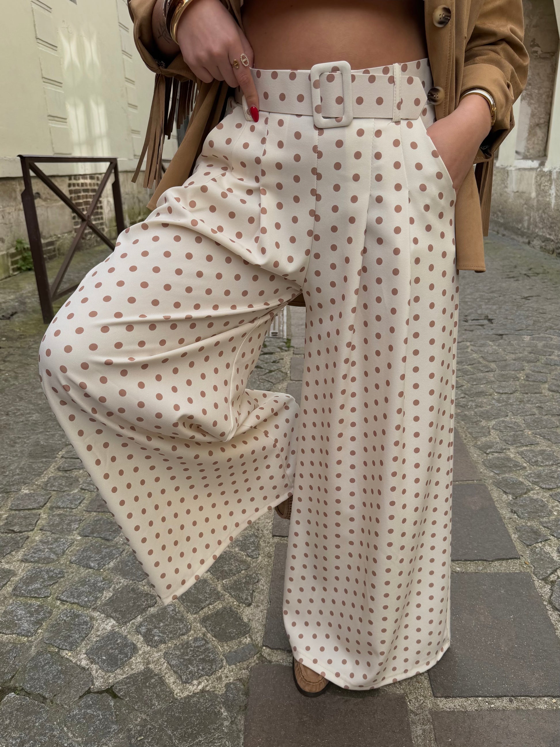 Pantalon de tailleur « PACO » à pois