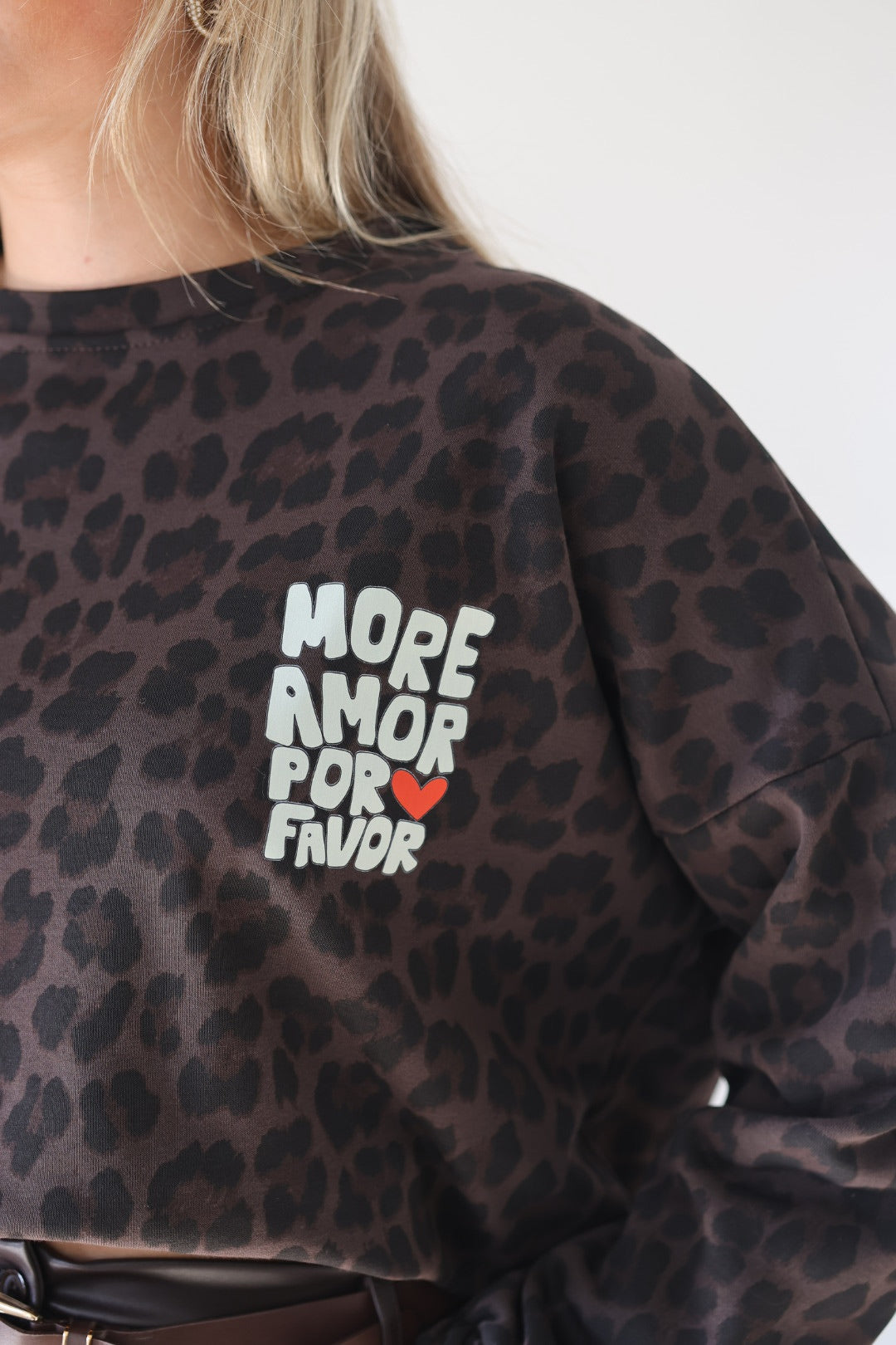 Sweat "AMORE" léopard