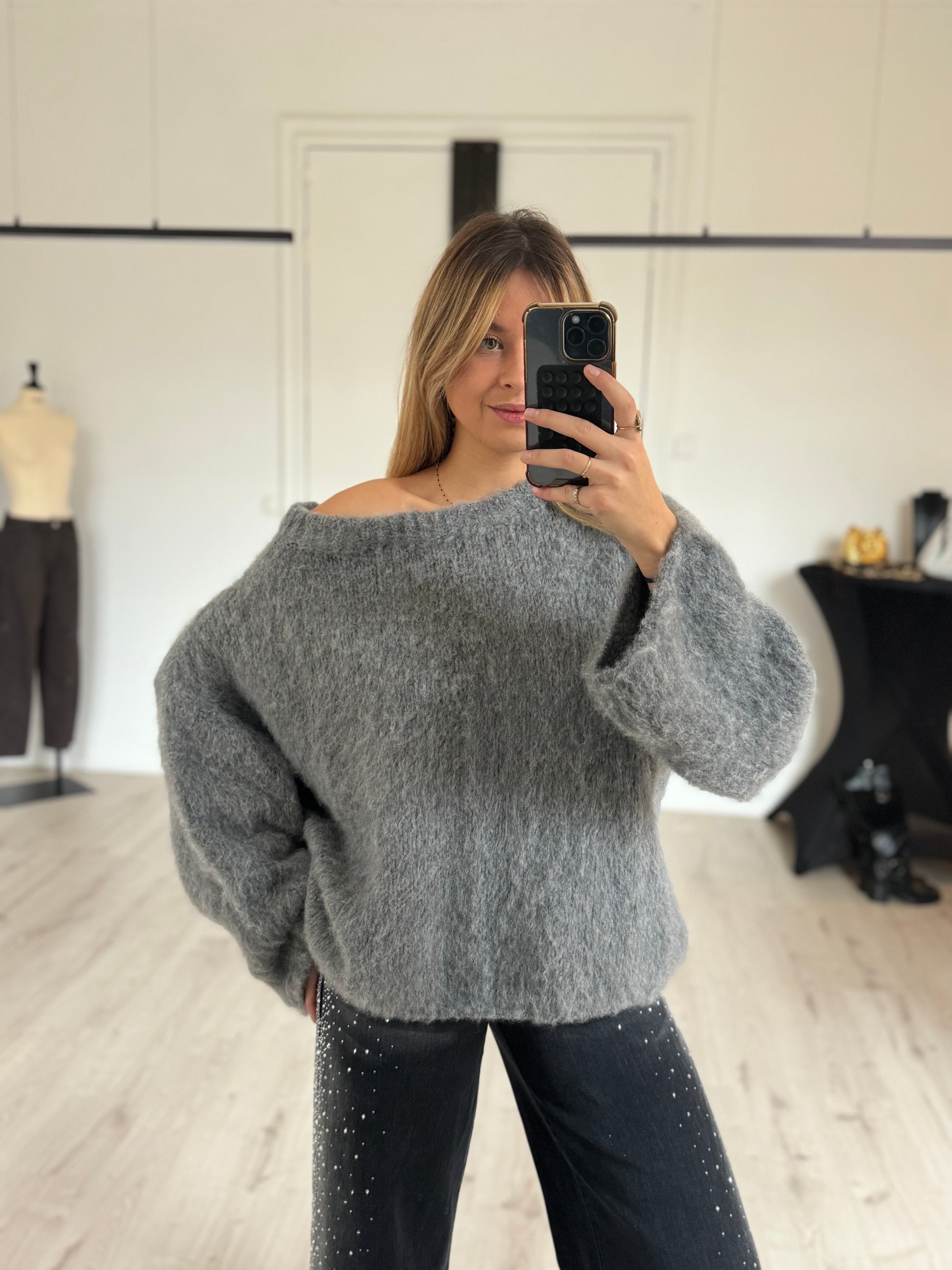 Pull asymétrique "Cocoon"