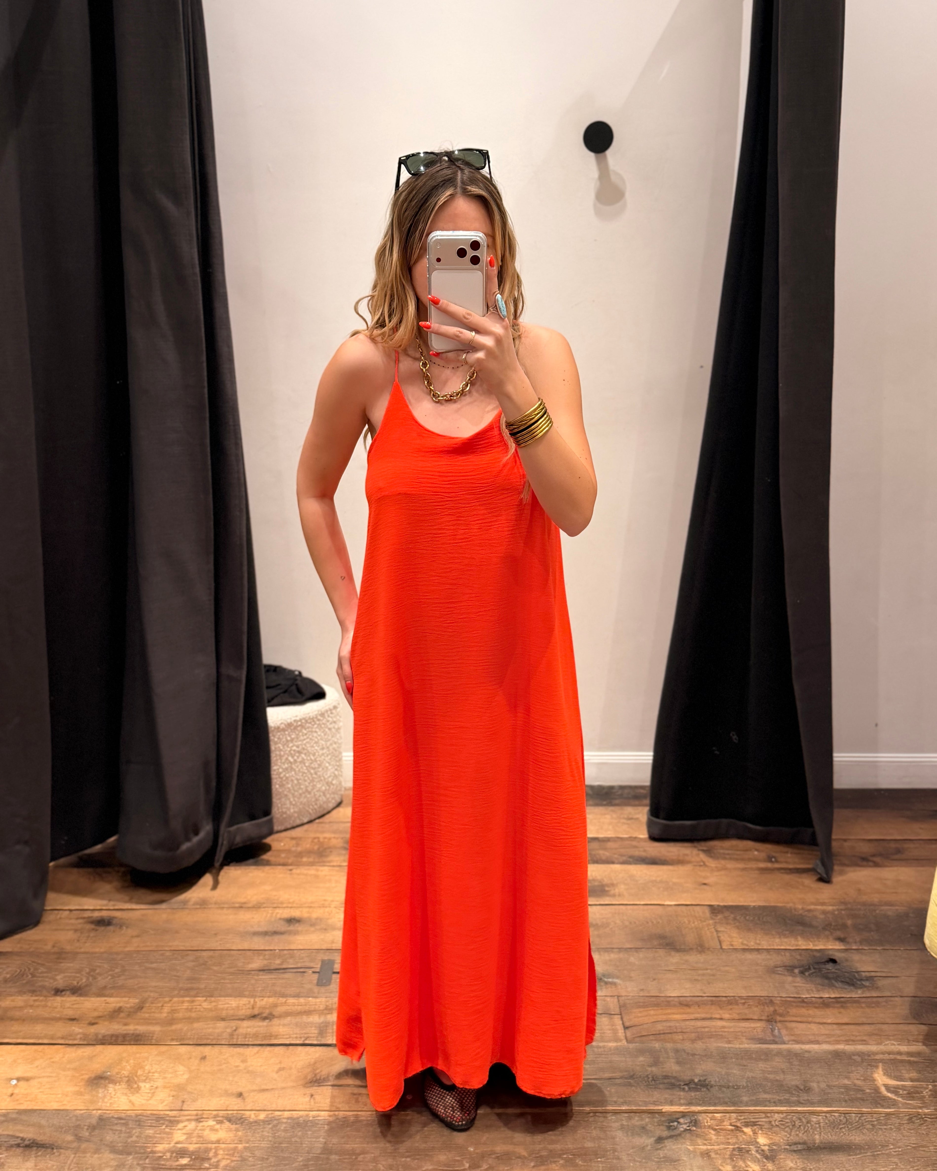 Robe dos croisé uni