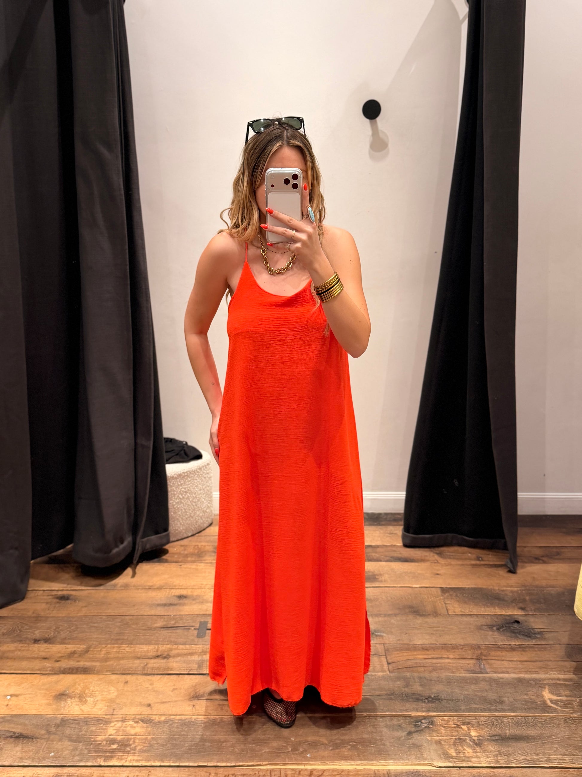 Robe dos croisé uni