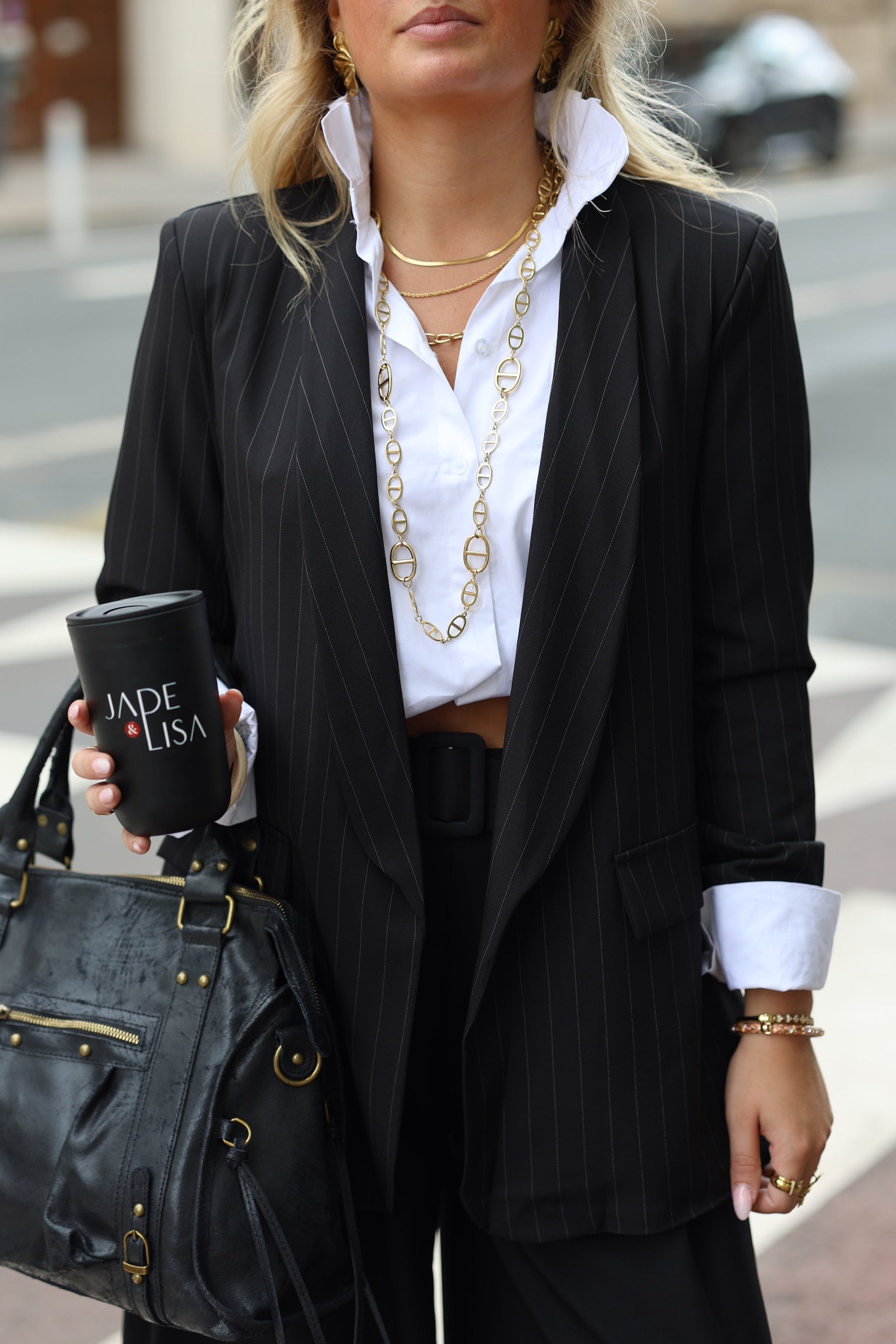 Veste de tailleur rayée