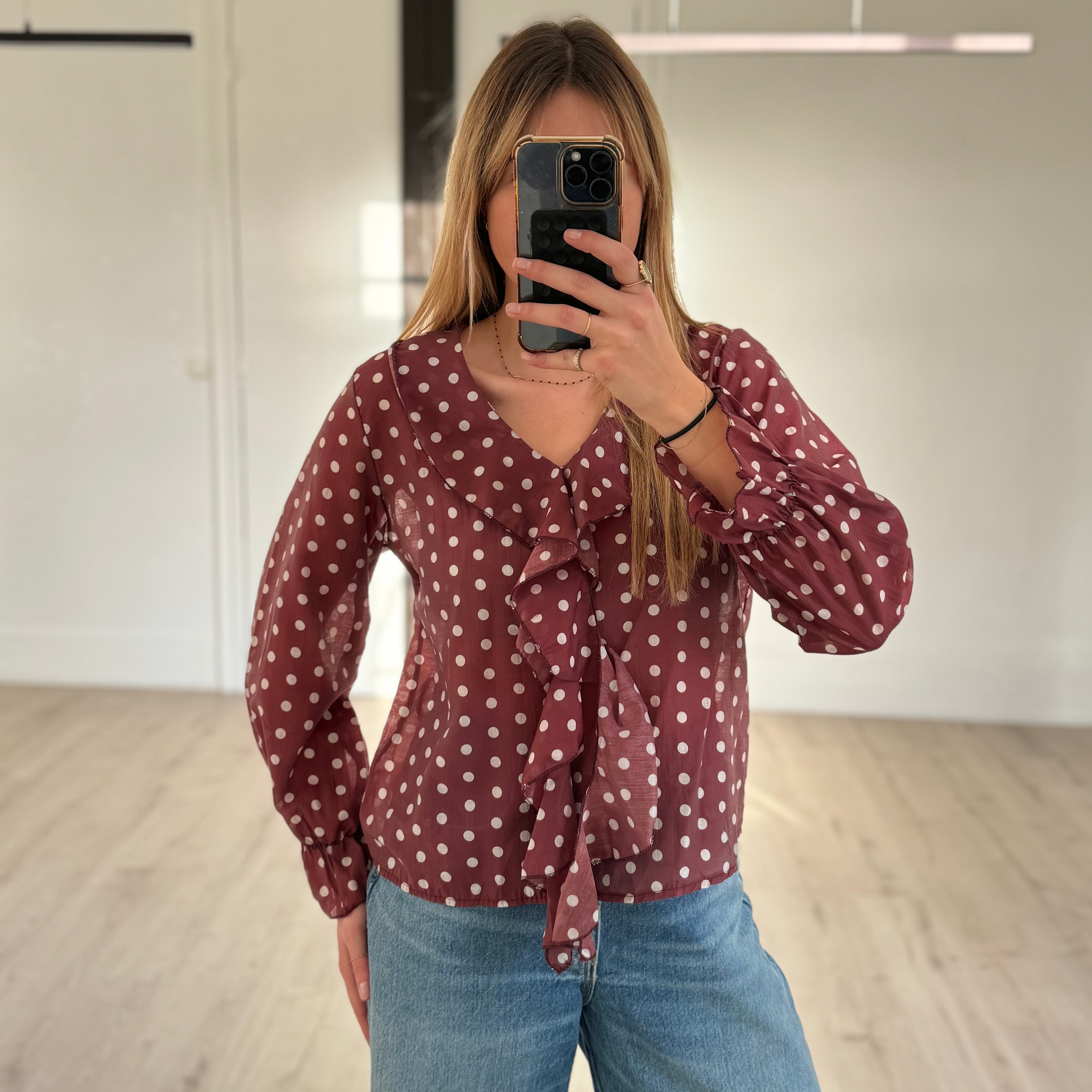 blouse à pois "blacky"