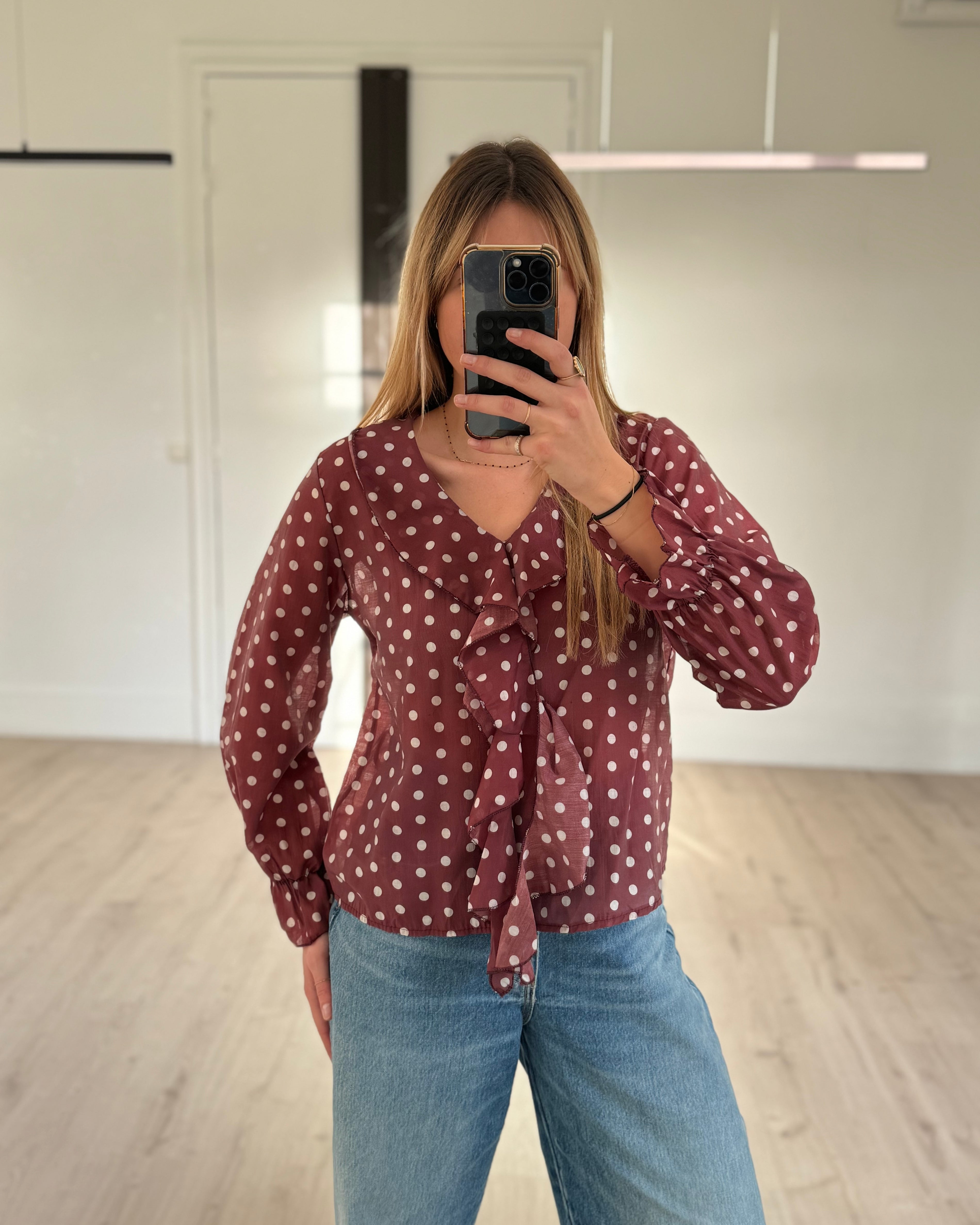 blouse à pois "blacky"
