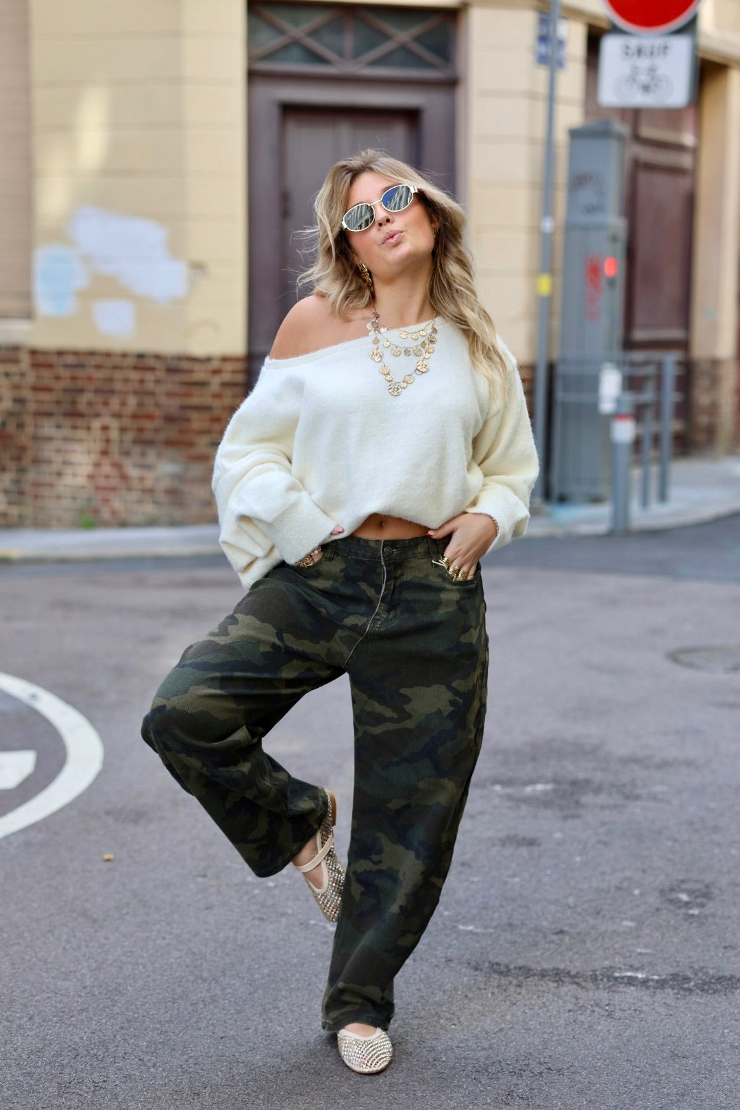 Jeans baggy militaire