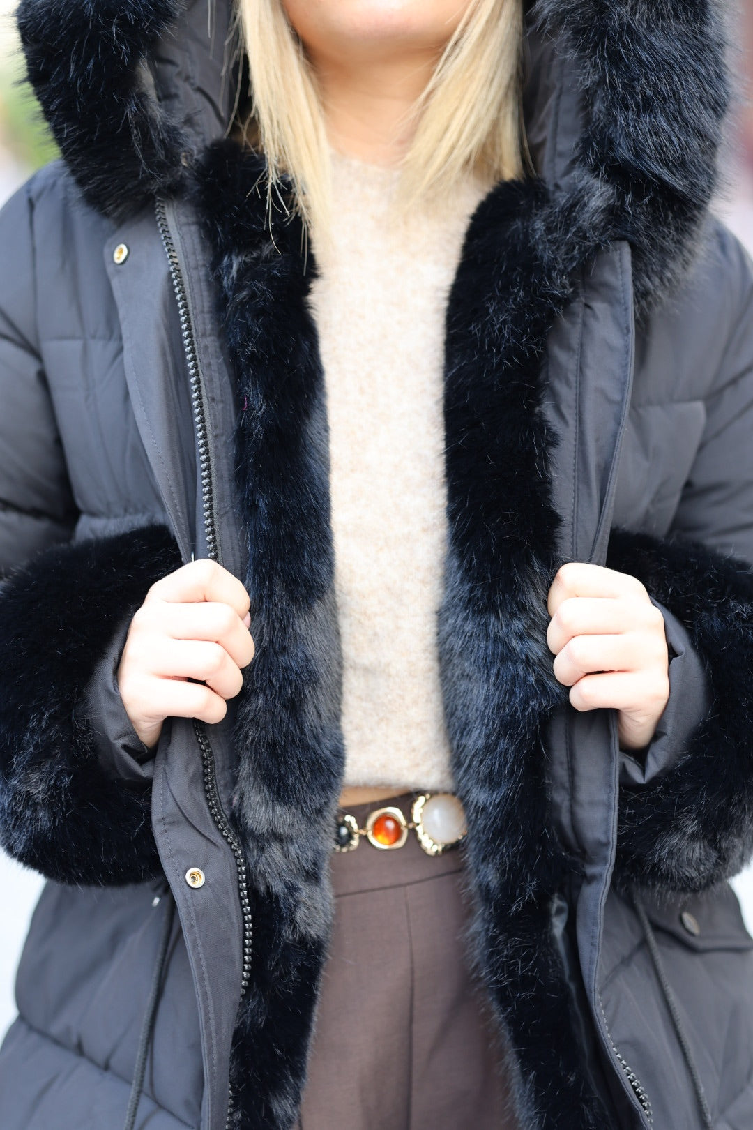 Parka noire « MAYA »