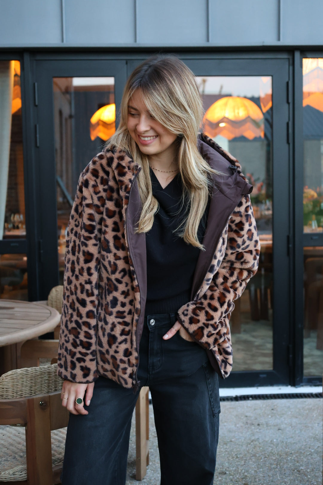 Parka courte réversible