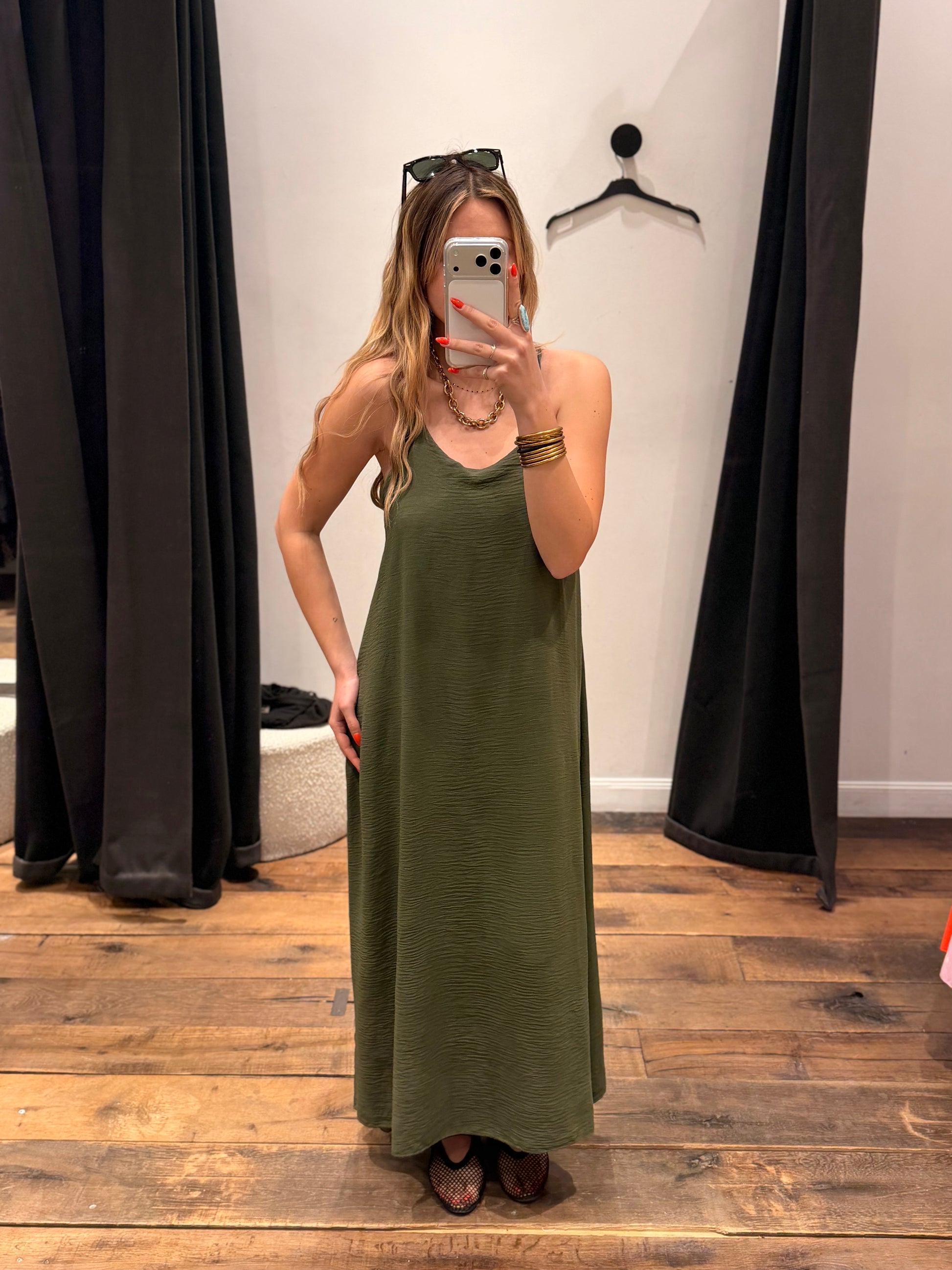 Robe dos croisé uni