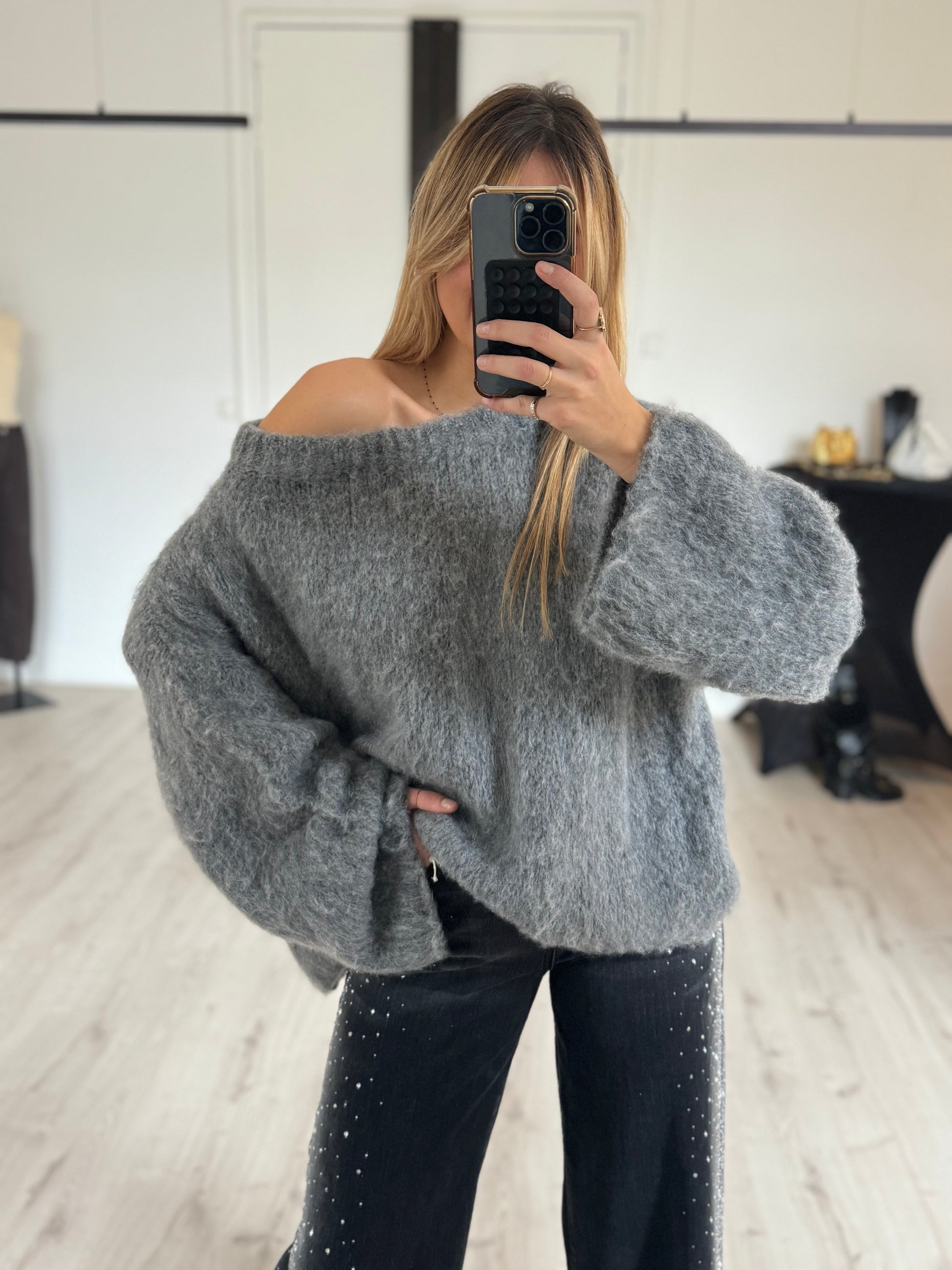 Pull asymétrique "Cocoon"