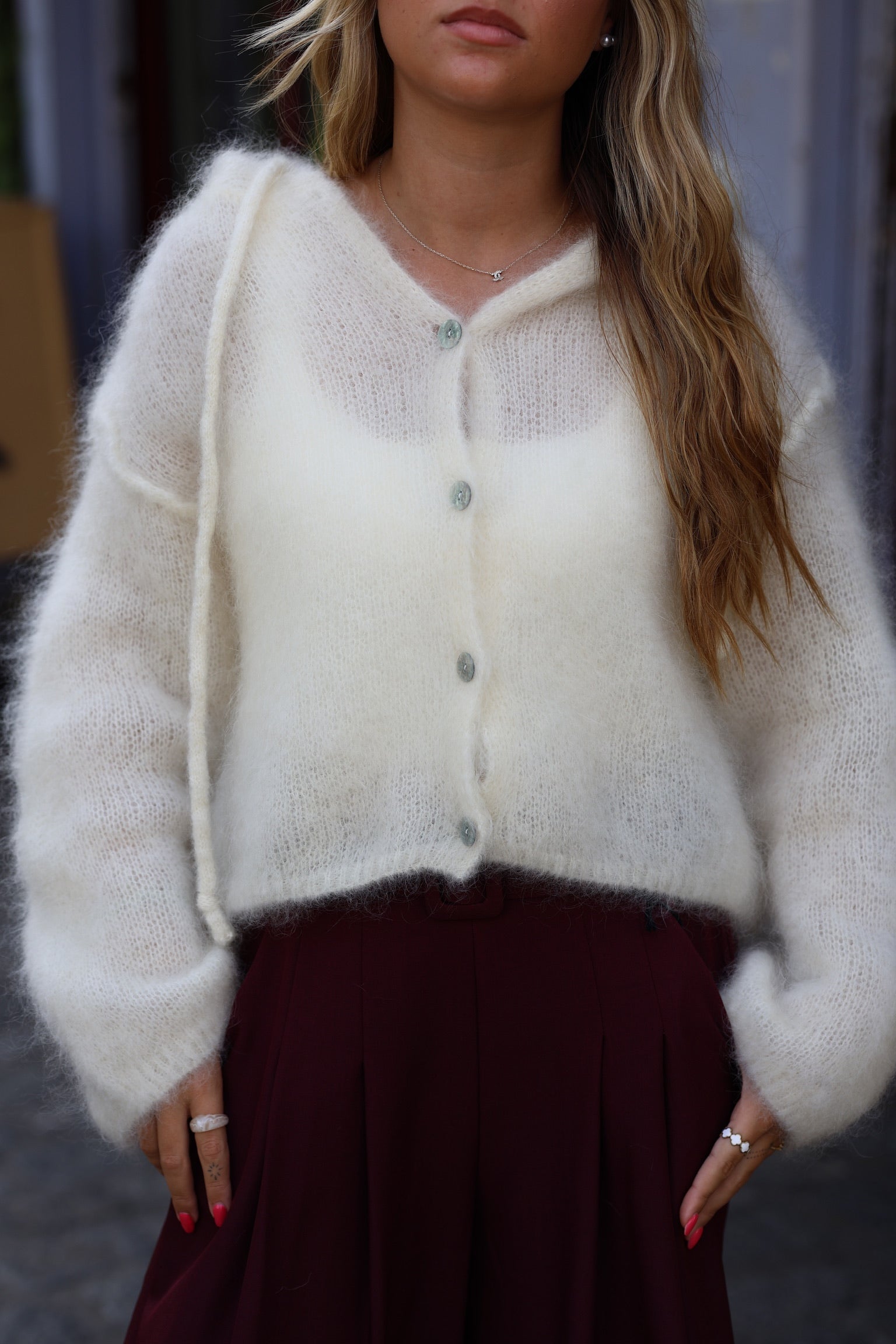 Gilet à capuches "MOHAIR"