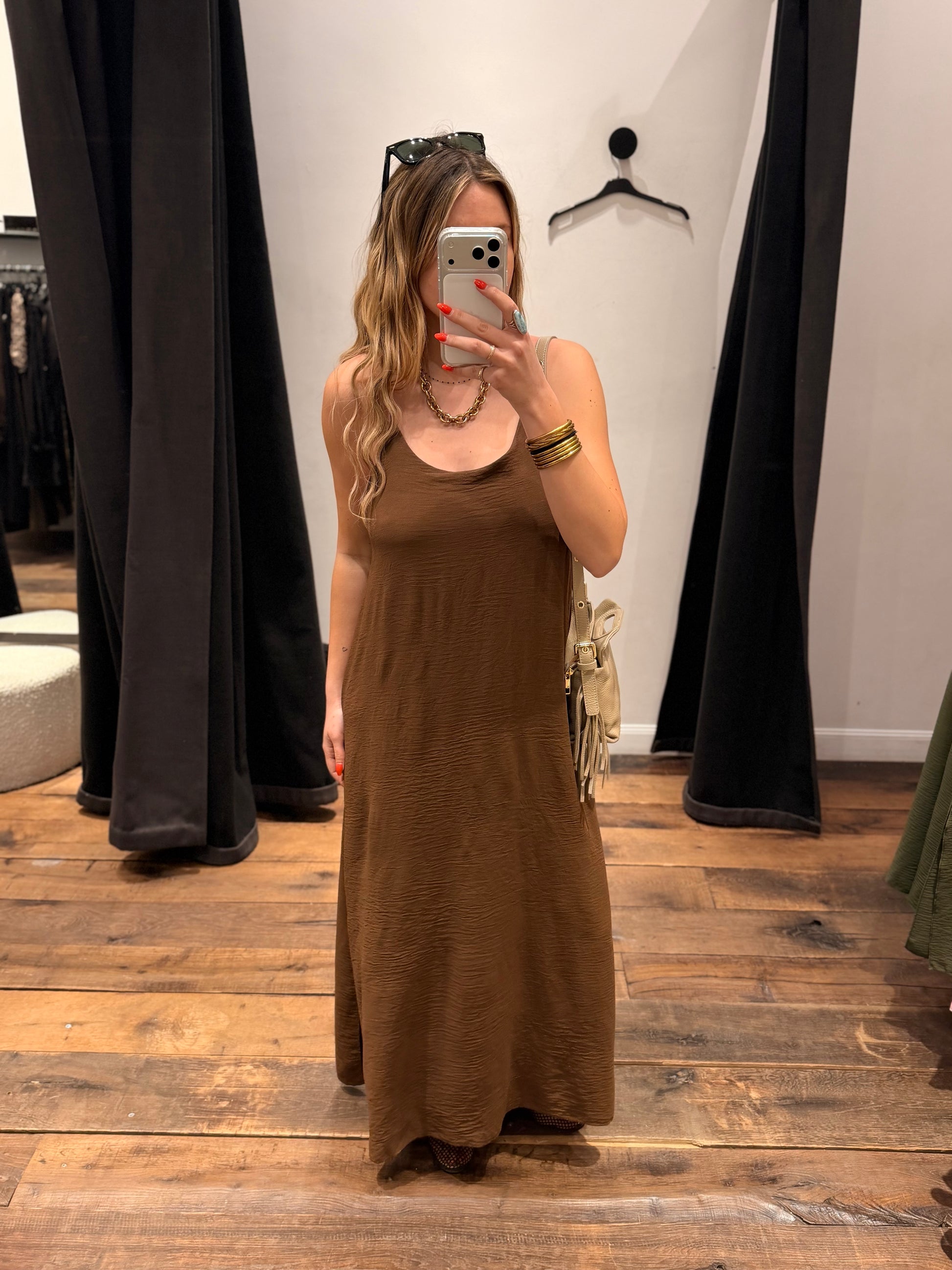 Robe dos croisé uni