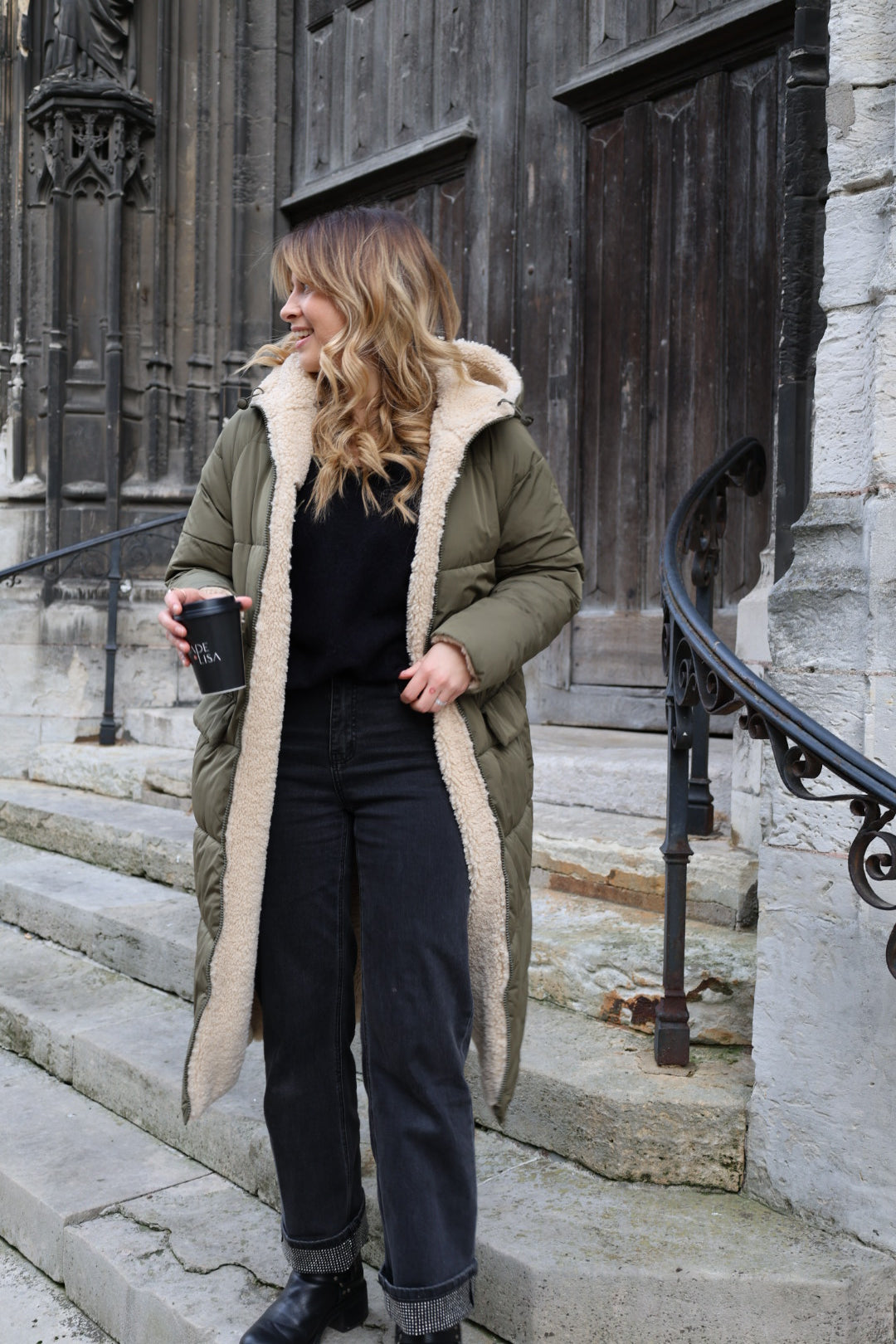 Doudoune réversible kaki