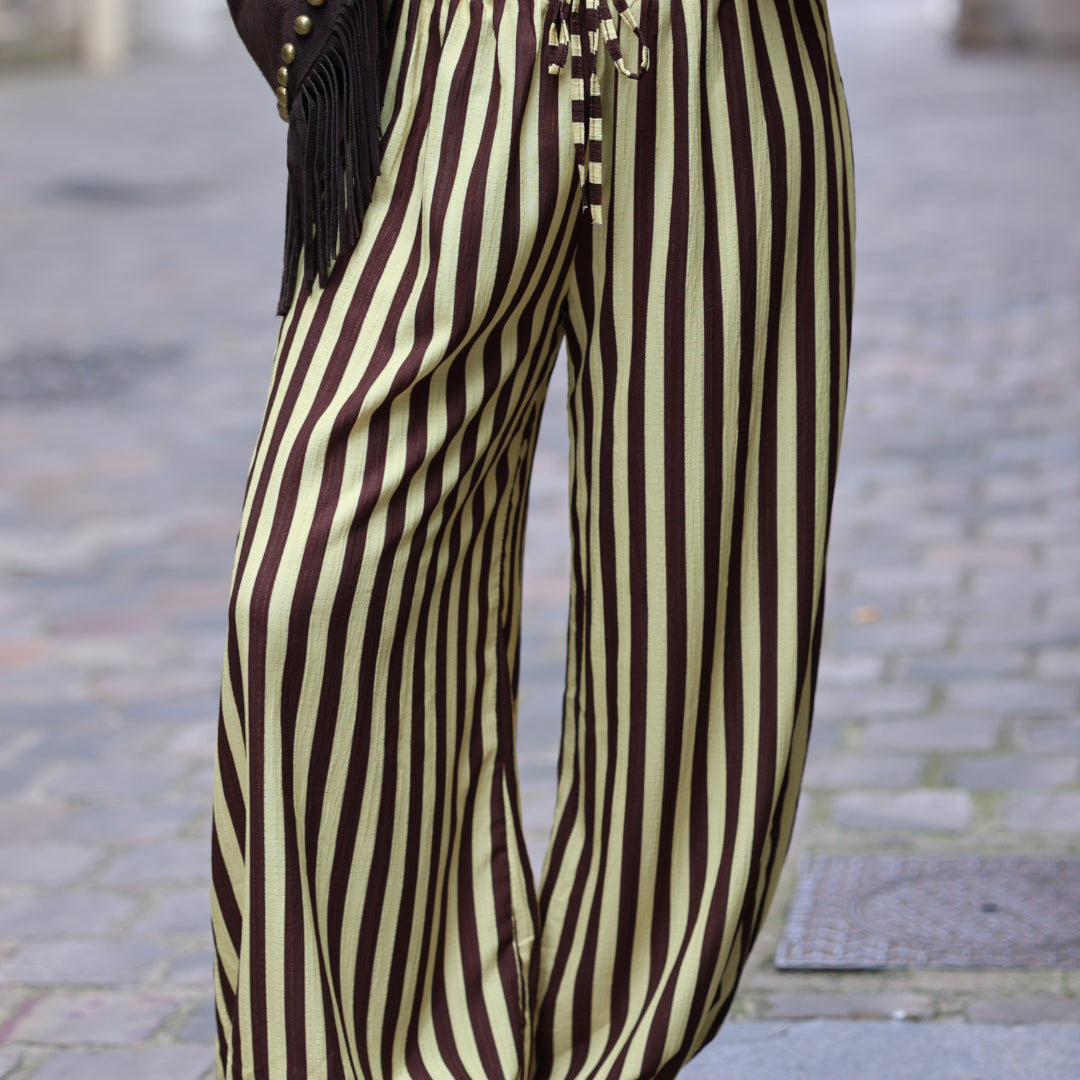 pantalon ballon à rayure
