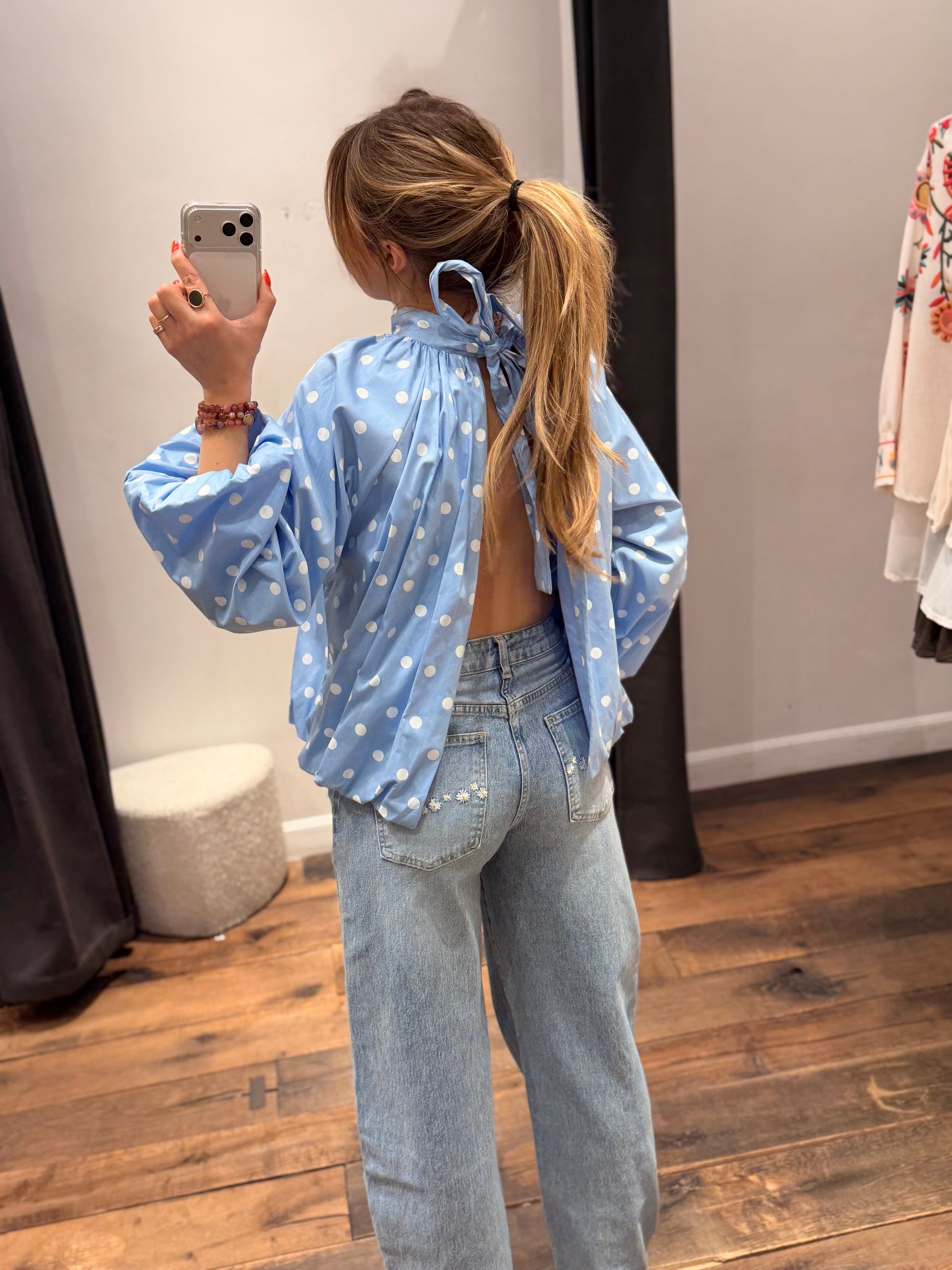 Blouse à pois « mimi »